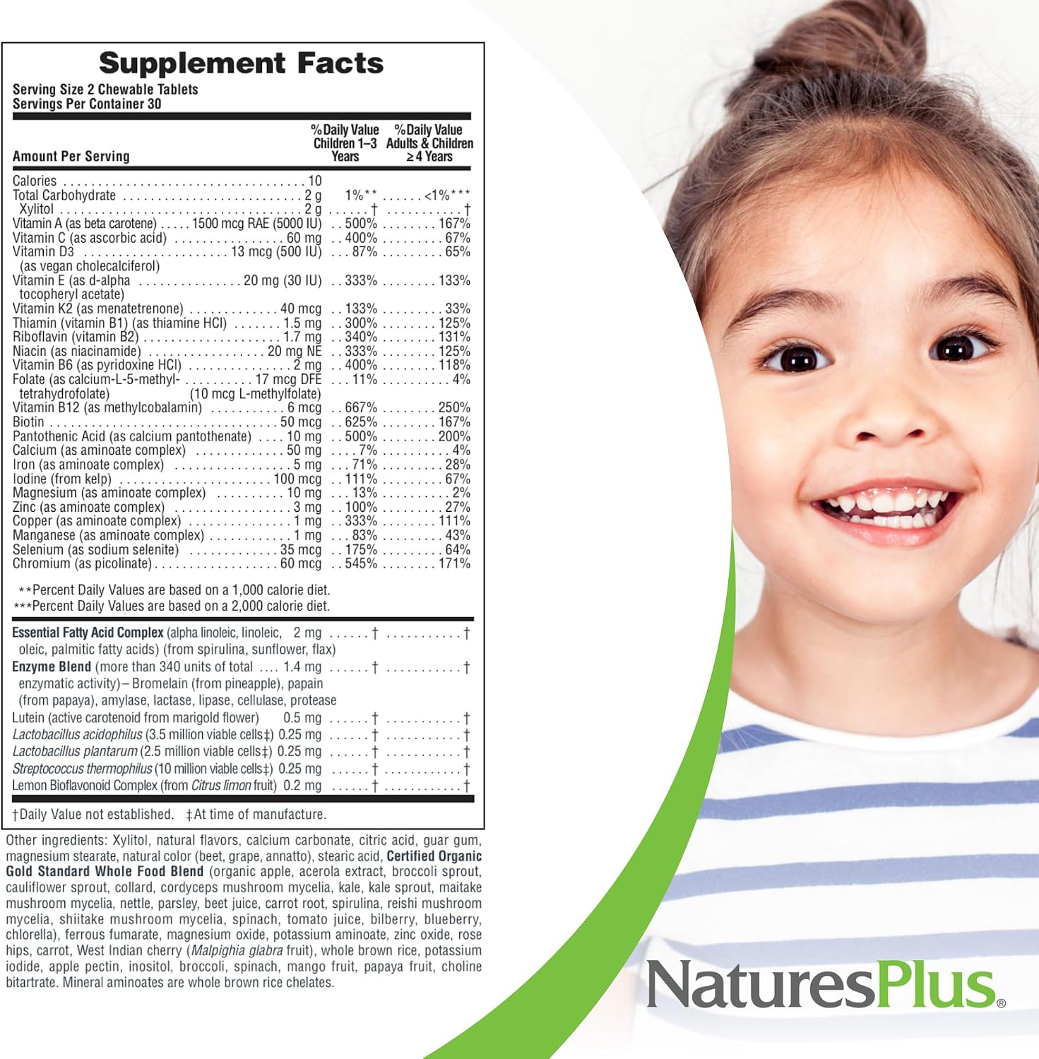 NaturesPlus Animal Parade Source of Life Gold Children's Chewable Multivitamin – 60 Chewable Tablets