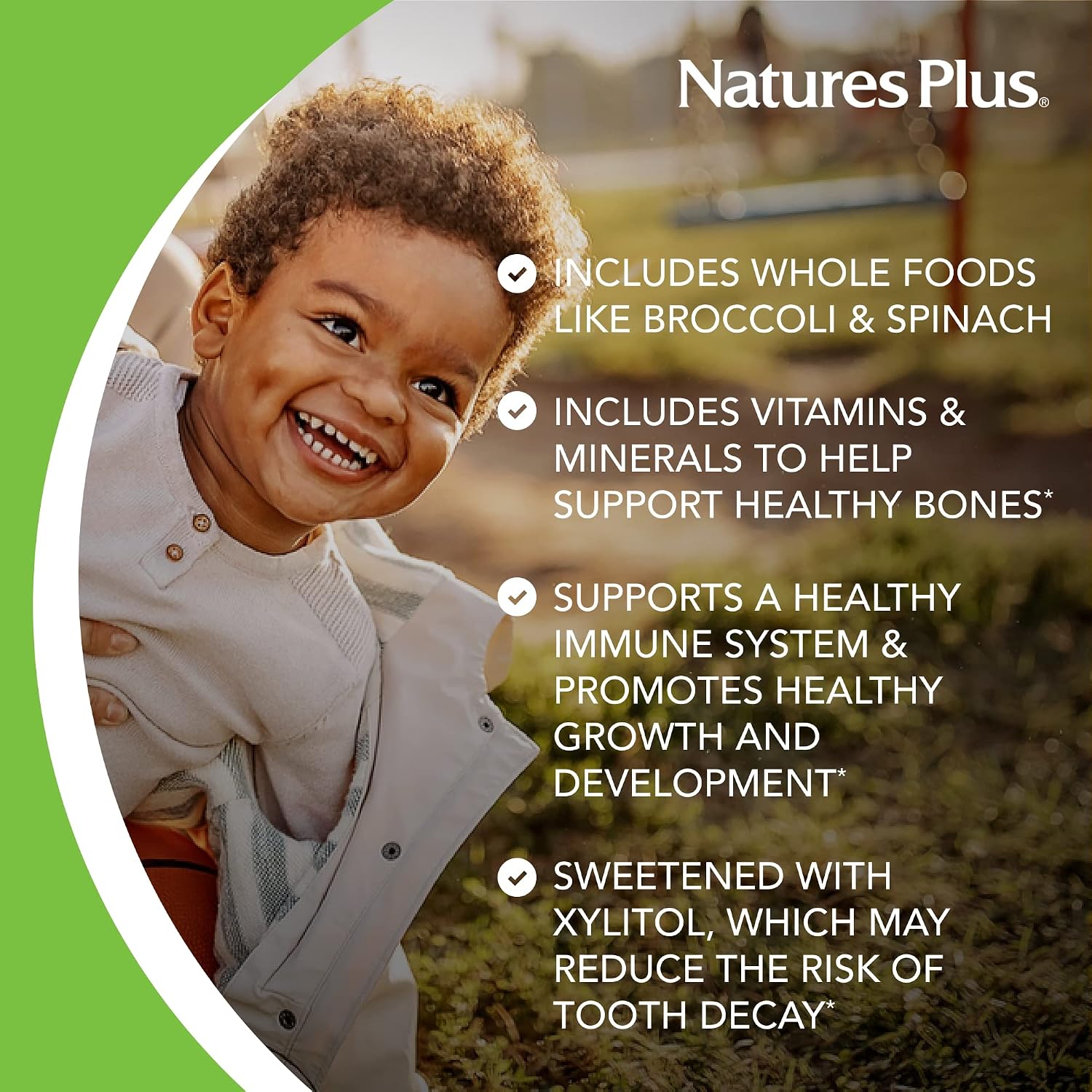 NaturesPlus Animal Parade Sugar-Free Children's Multivitamin, 90 Chewable Tablets