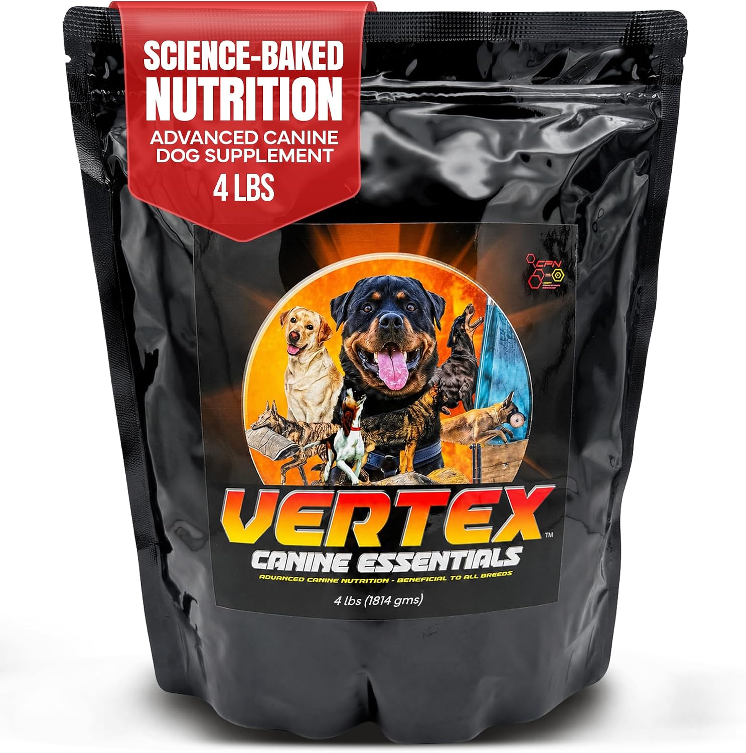 Vertex Canine Essentials High-Performance Dog Supplement – Predigested Liver, Whey & Egg Protein – 4 lb (1.81 kg)