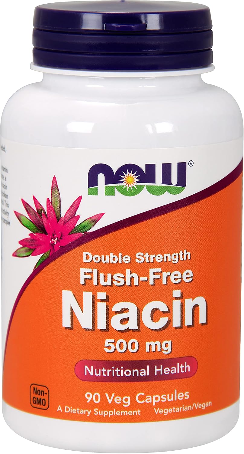 NOW Foods Flush-Free Niacin 500 mg - 90 Veggie Capsules