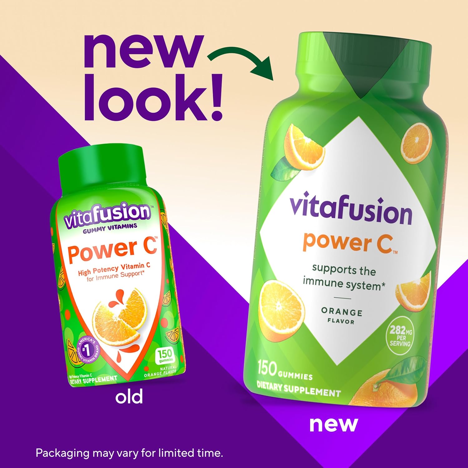 Vitafusion Power C Vitamin C Gummies - Orange Flavoured - 282 mg - 150 Count