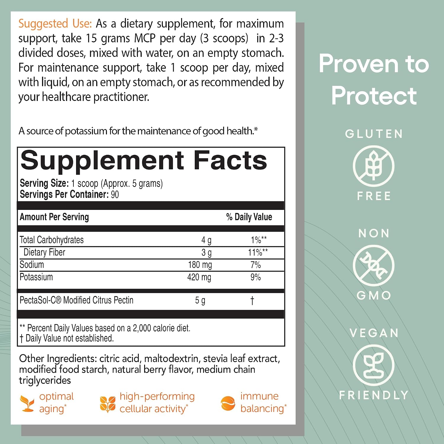 PectaSol Modified Citrus Pectin – Berry Powder, 551 g