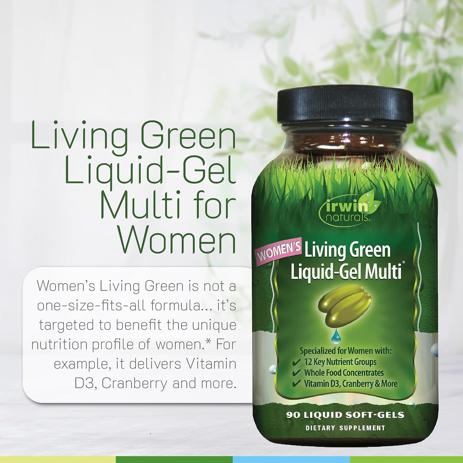 Irwin Naturals Women's Living Green Liquid-Gel Multivitamin - 90 Softgels
