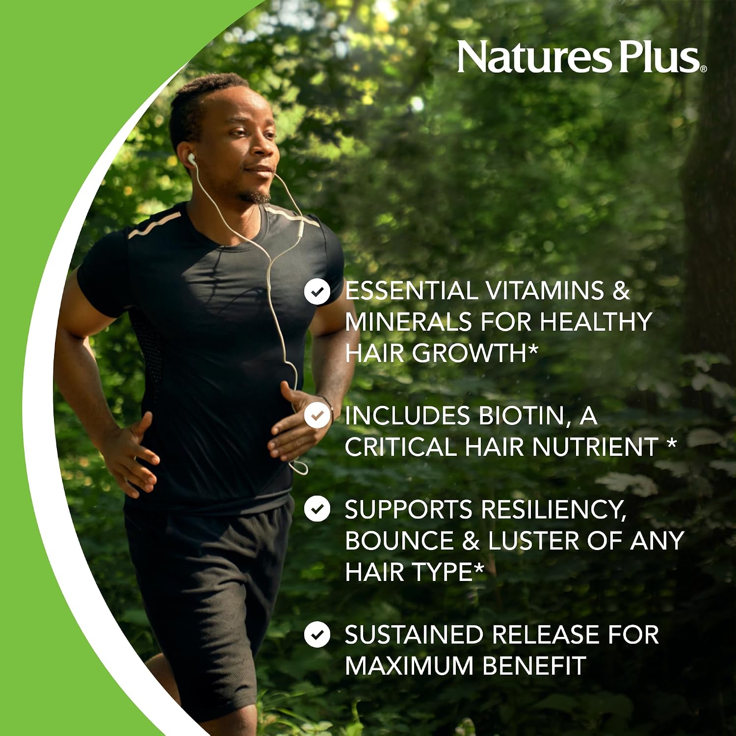 NaturesPlus Ultra Hair - 90 Sustained Release Tablets - Helps Support Healthy Hair Growth