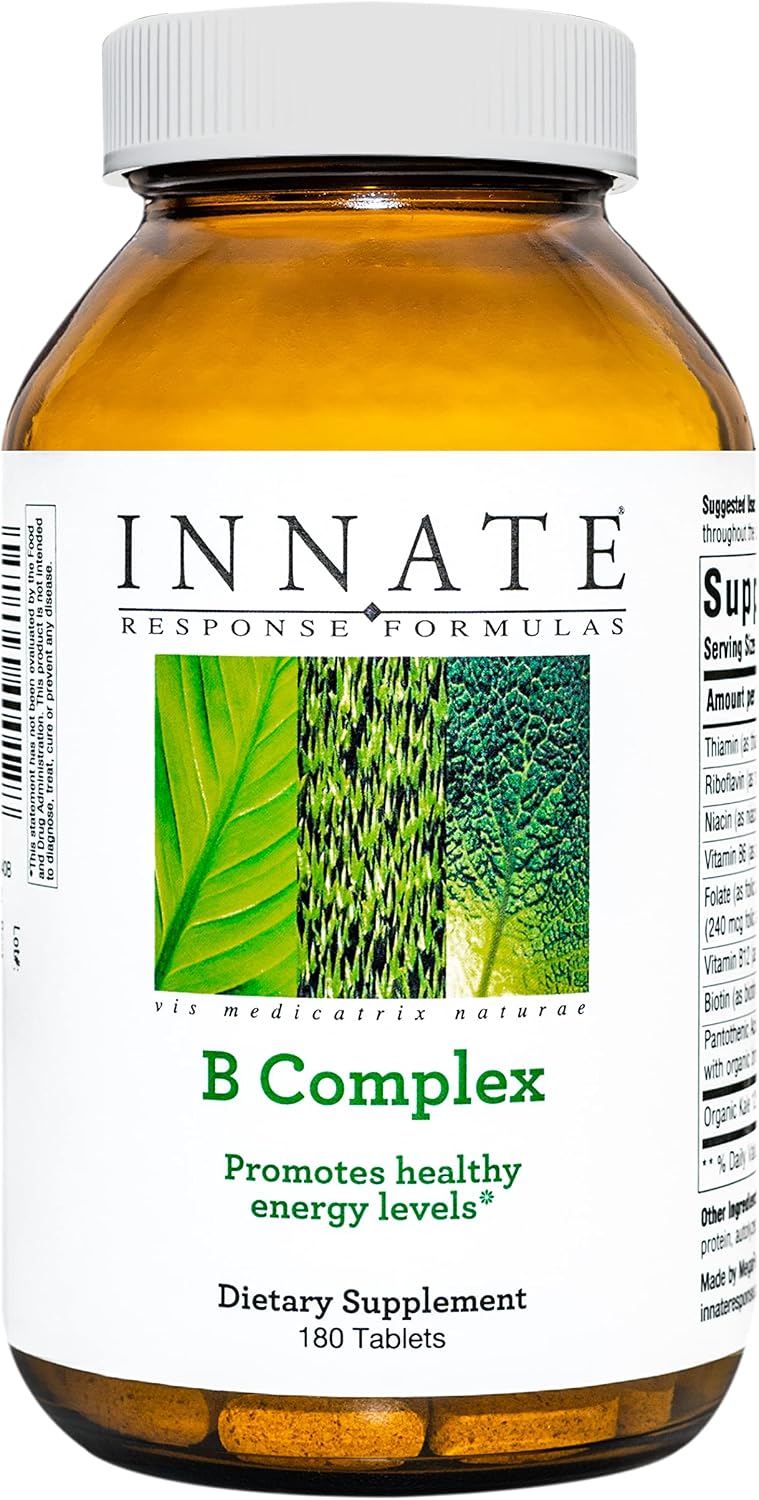 INNATE Response Formulas B Complex - Methylated B Vitamins with B12, B6, Methylfolate & Biotin - Supports Energy Metabolism - Vegan, Kosher, Non-GMO - 90 Tablets