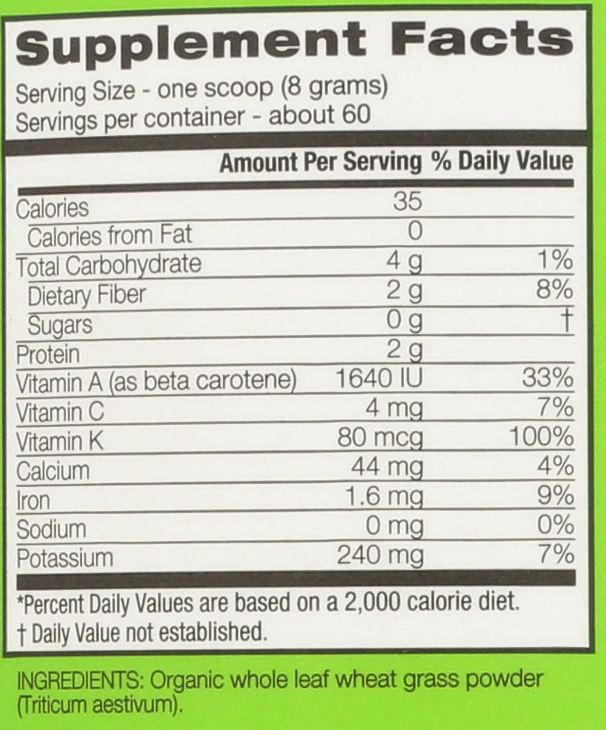 Amazing Grass Organic Wheat Grass Powder - 100% Whole-Leaf, 482 g (60 Servings) - görsel 3