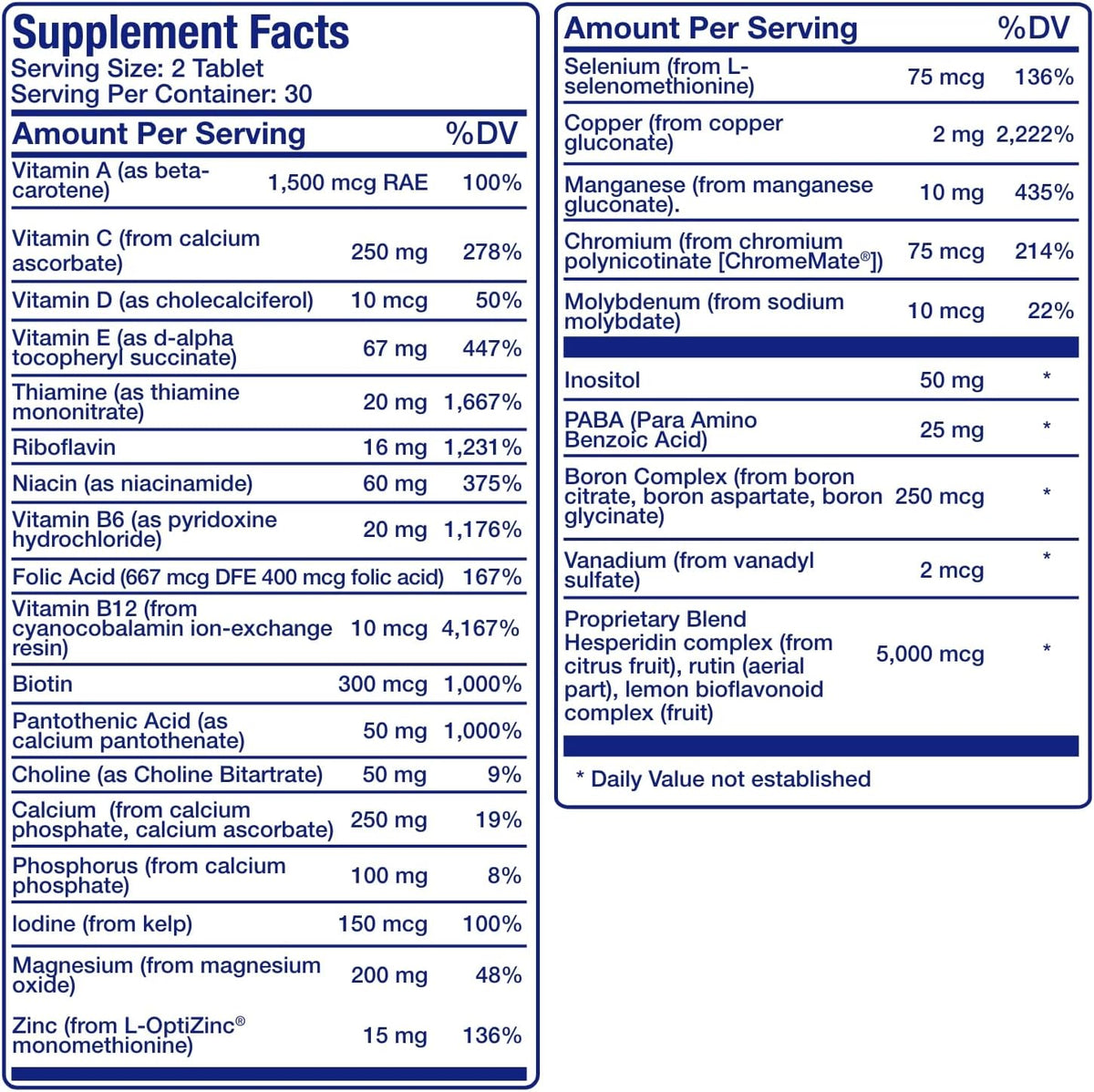 30-In-1 Adult Multivitamin without Iron - Antioxidant Rich Over 50 Multivitamin for Women and Men - görsel 4