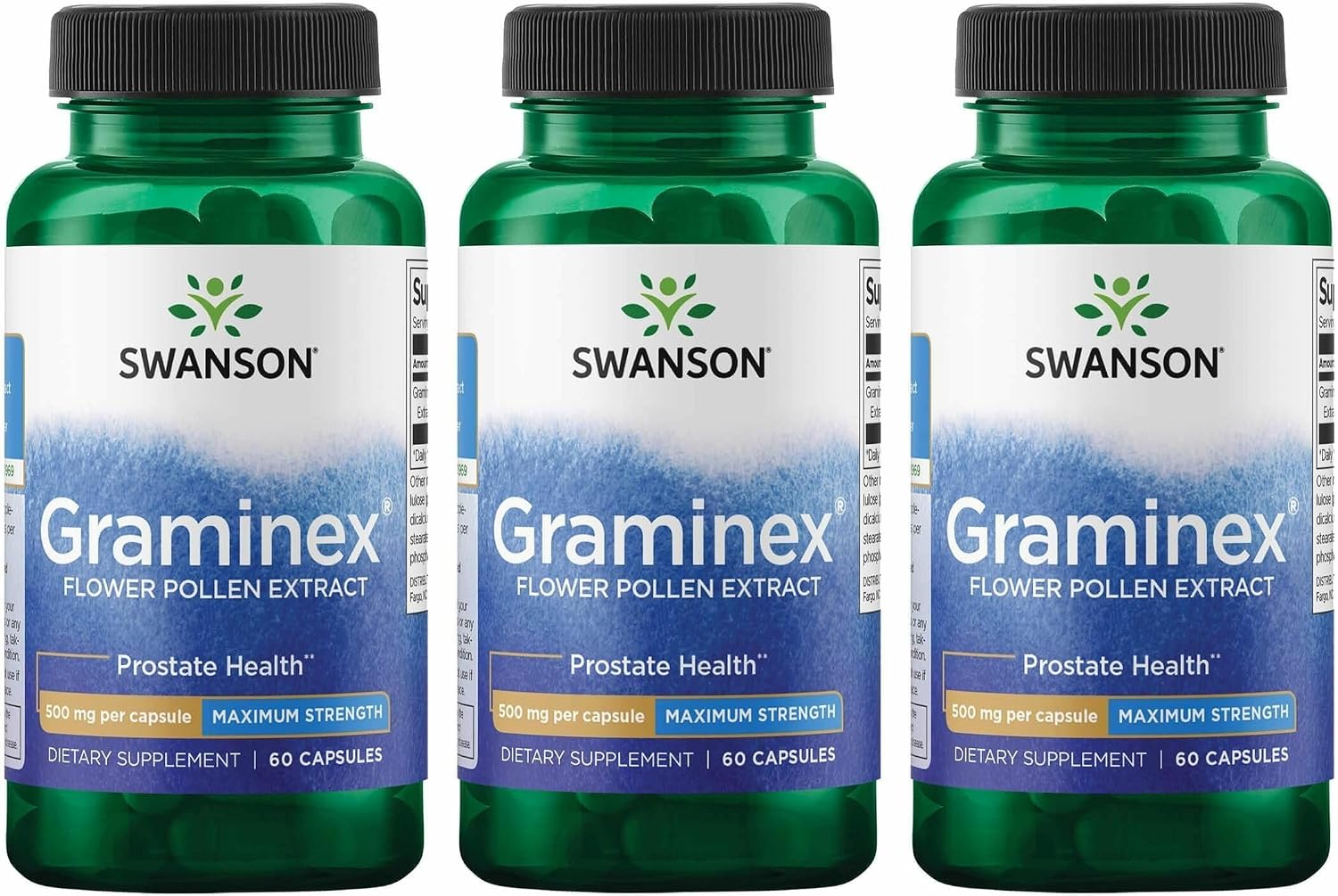 Swanson Graminex Flower Pollen Extract - Men's Health Supplement for Prostate, Kidney, Bladder and Urinary Tract Support - Non-GMO - 60 Capsules