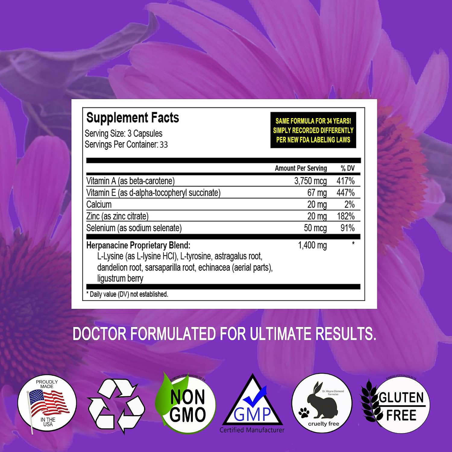 Diamond Natural Skin & Immune Vitamin Complex - 100 Capsules