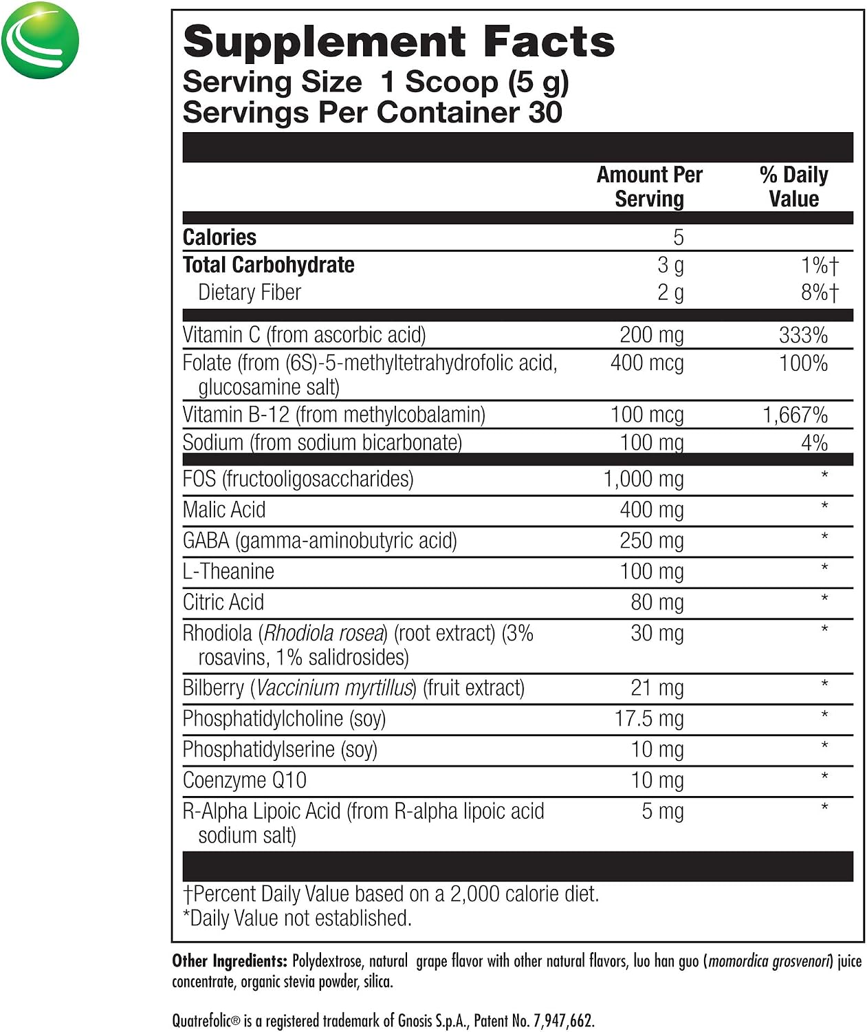 Nutra BioGenesis Focus Fizz – GABA L-Theanine Powder Supplement for Women and Men, 150 g