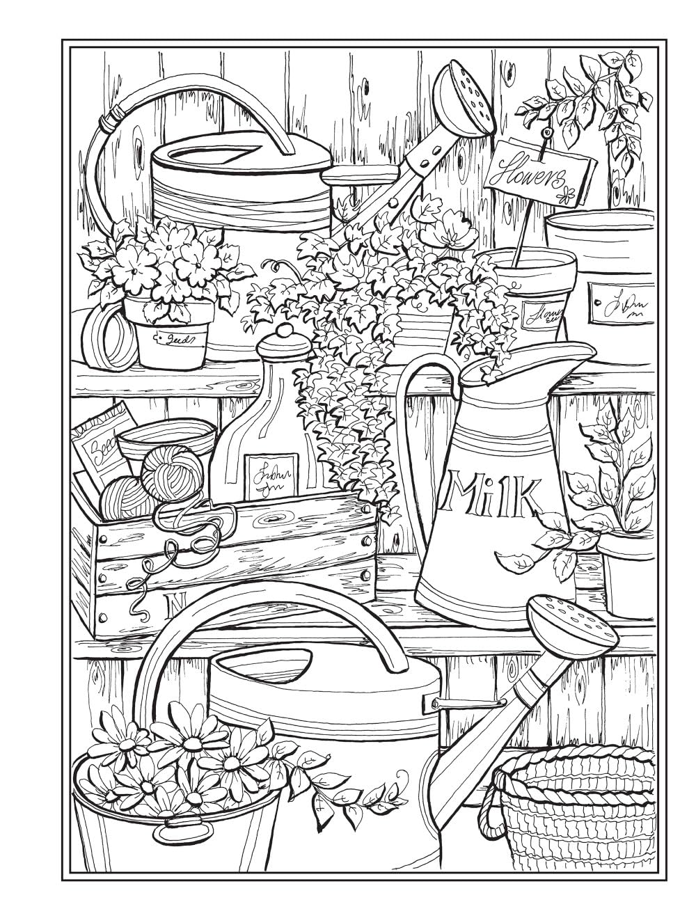 Creative Haven Country Charm Colouring Book: An Adult Colouring Book with Country Scenes and Animals