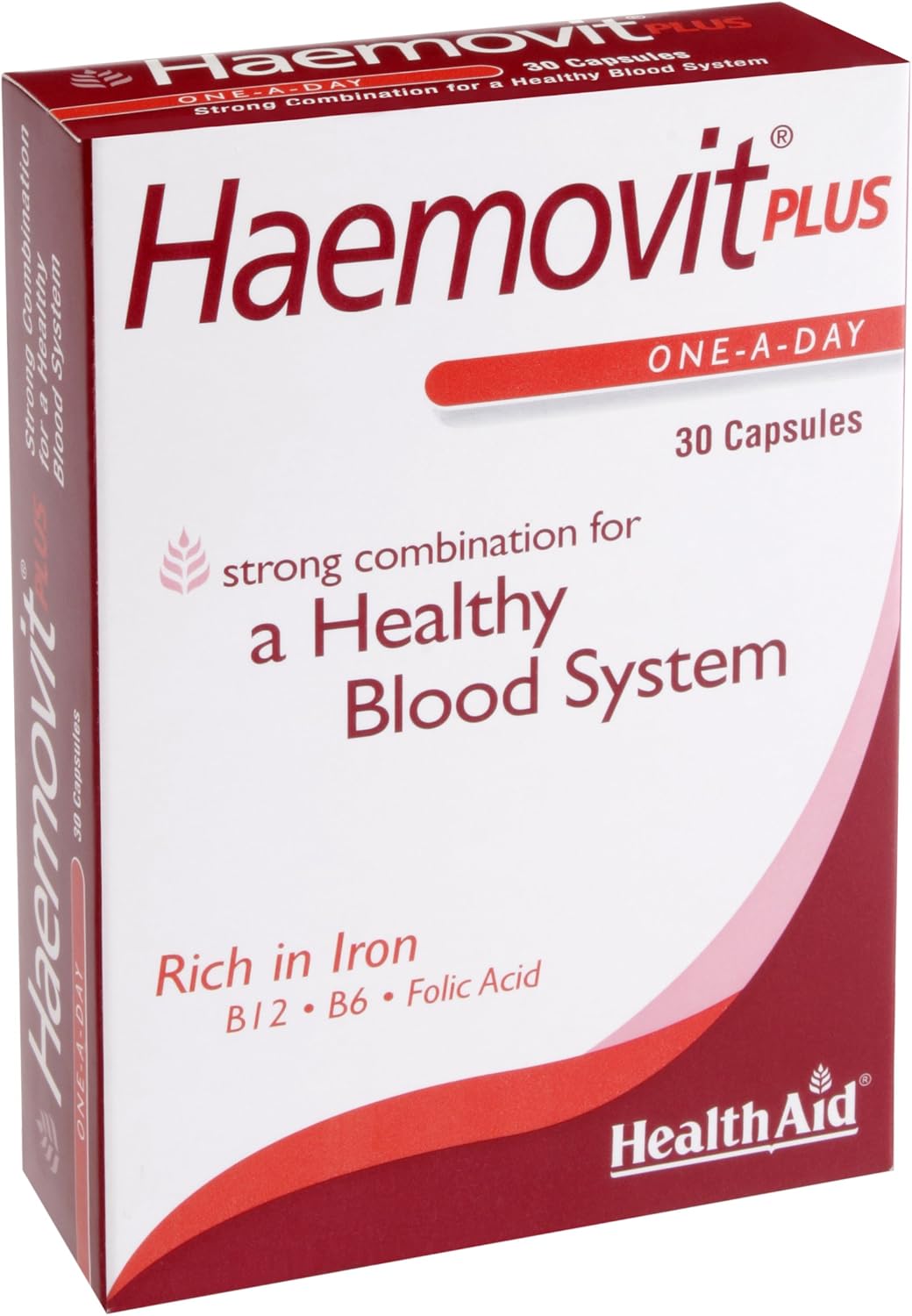 HealthAid Plus Iron, Folic Acid & B12 – 30 Capsules