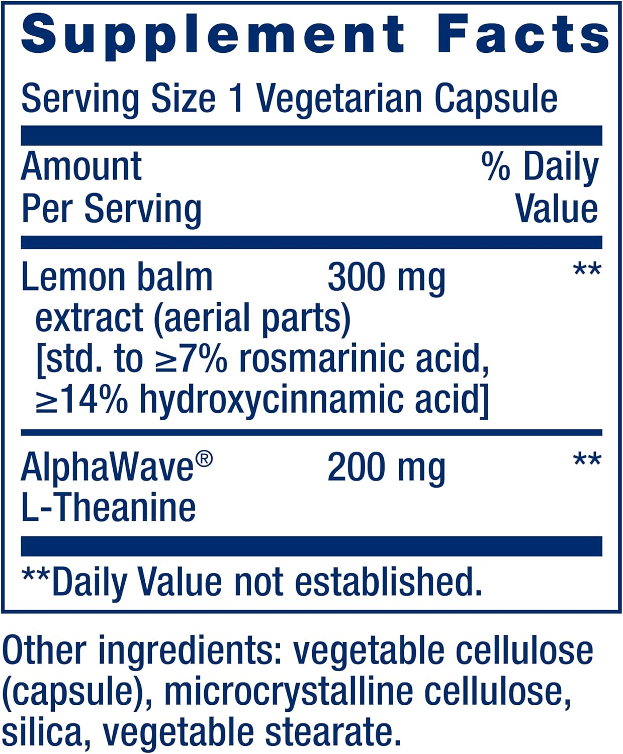 Life Extension Enhanced Stress Relief – Lemon Balm Extract & L-theanine – Stress Support Supplement – 30 Capsules