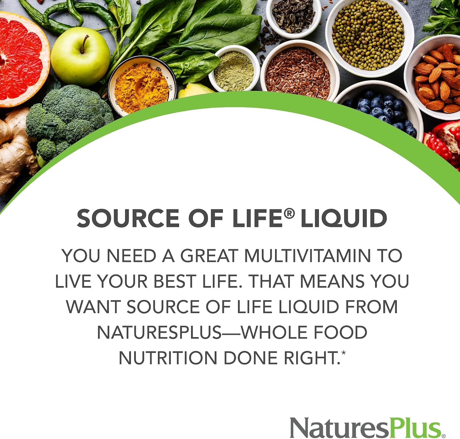 NaturesPlus Source of Life Liquid Multivitamin & Mineral Supplement, Tropical Fruit - 8 fl oz