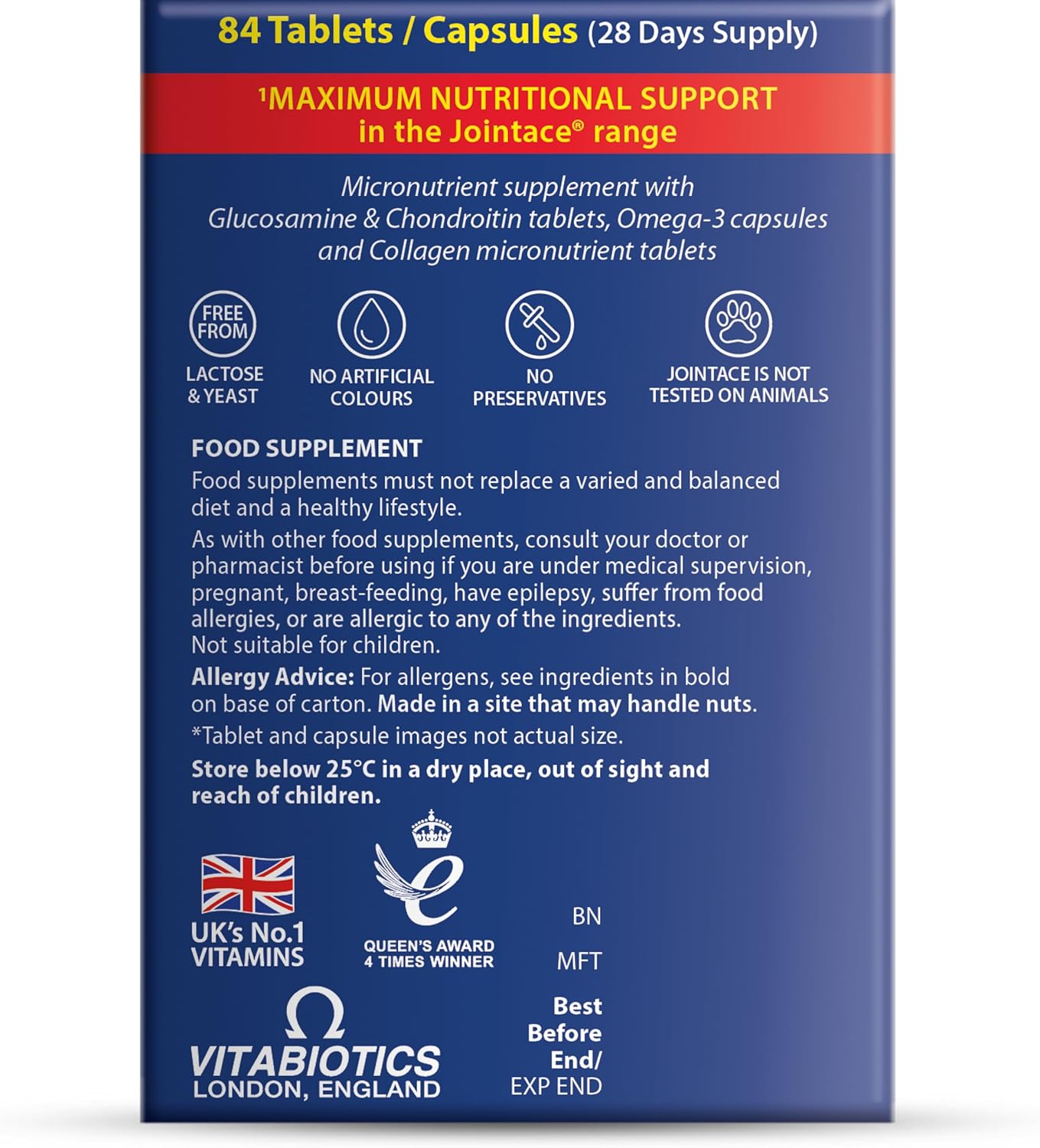 Vitabiotics Jointace Max Tablets – 84 Tablets