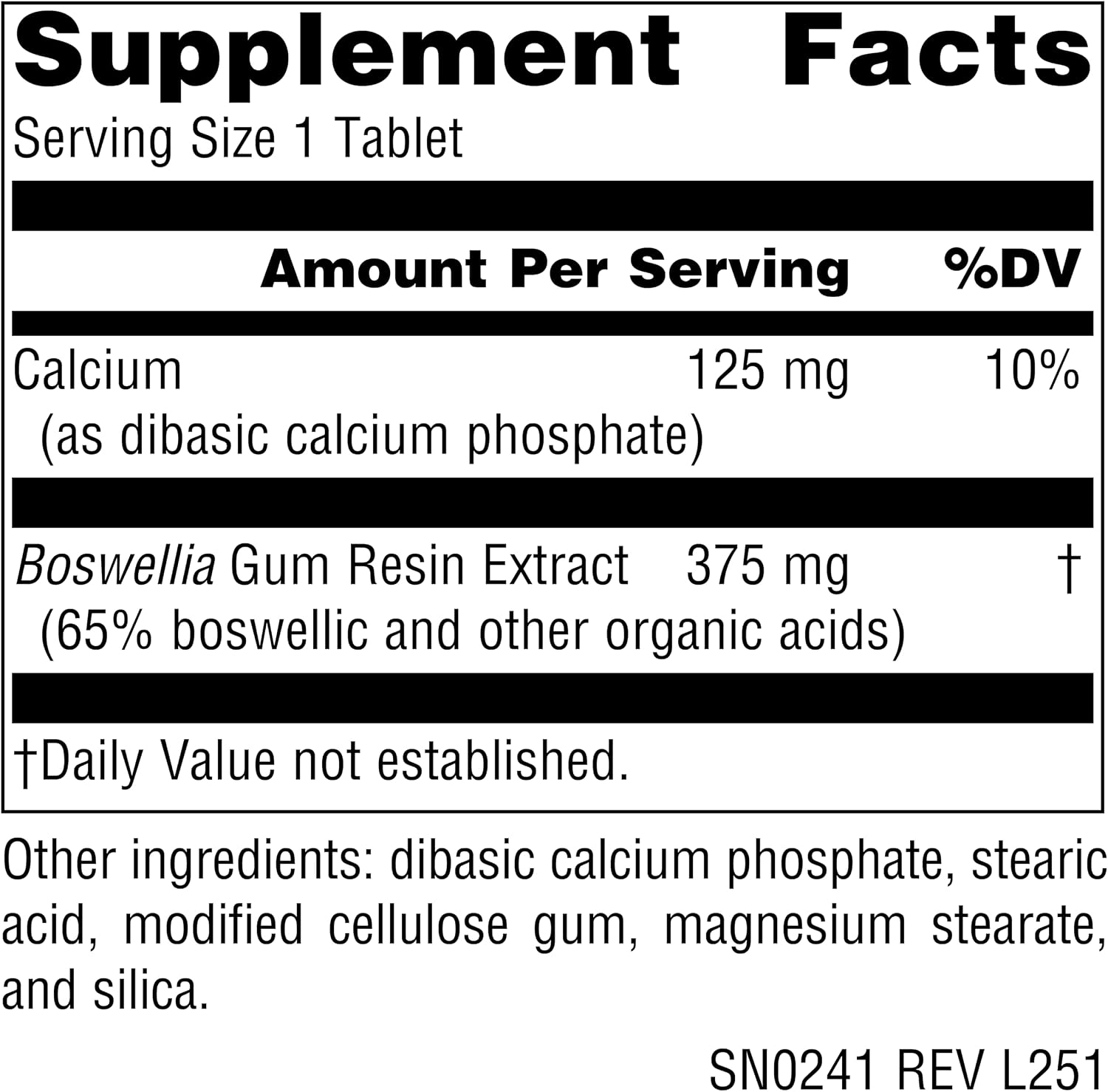 Source Naturals Boswellia Extract - Standardized to 65% Boswellic Acids - 50 Tablets