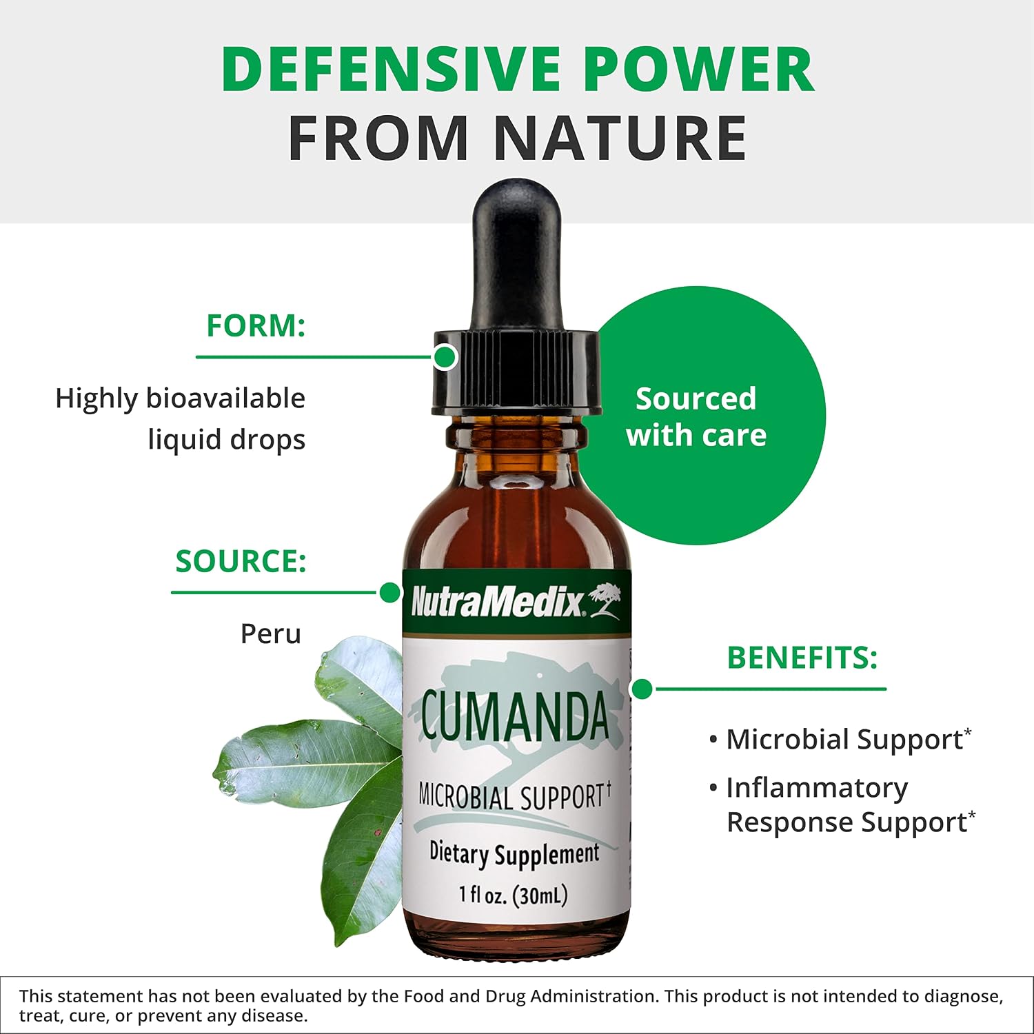 NutraMedix Cumanda Liquid Immune Support – Huacapurana Bark Extract, 30 ml