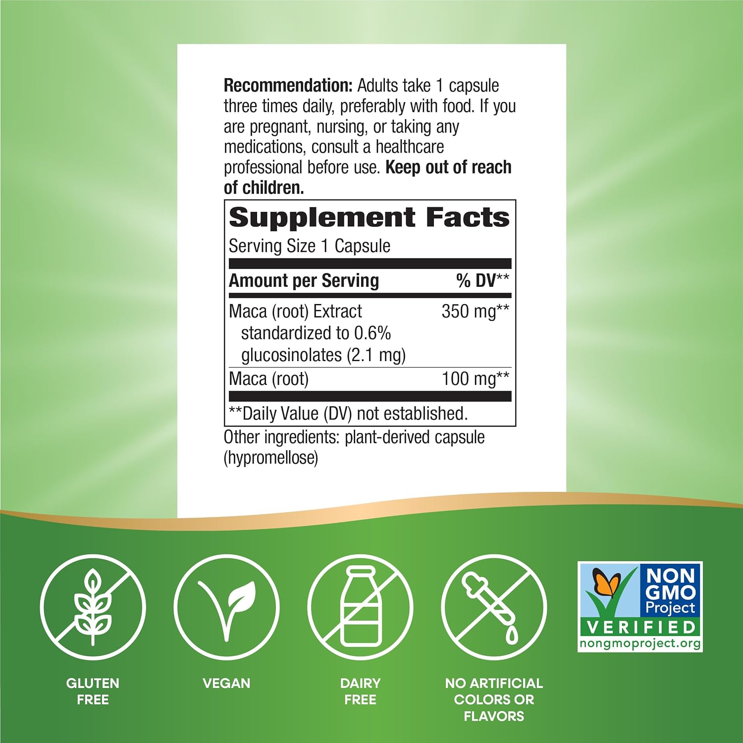 Nature's Way Maca Standardized Extract - Helps Support Healthy Libido* - 60 Vegan Capsules