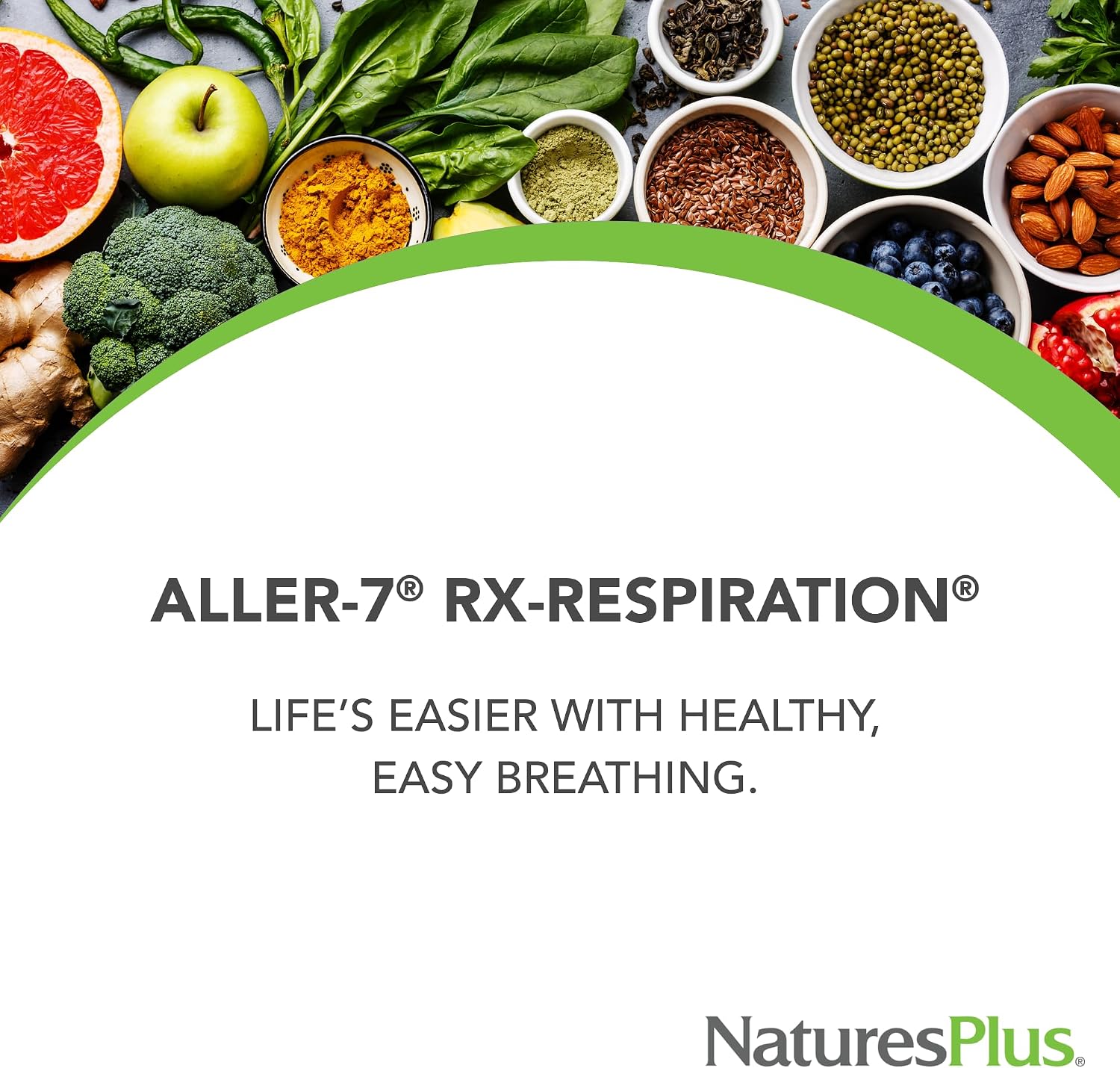 NaturesPlus Advanced Therapeutics Aller-7 Rx-Respiration – 60 Vegetarian Capsules