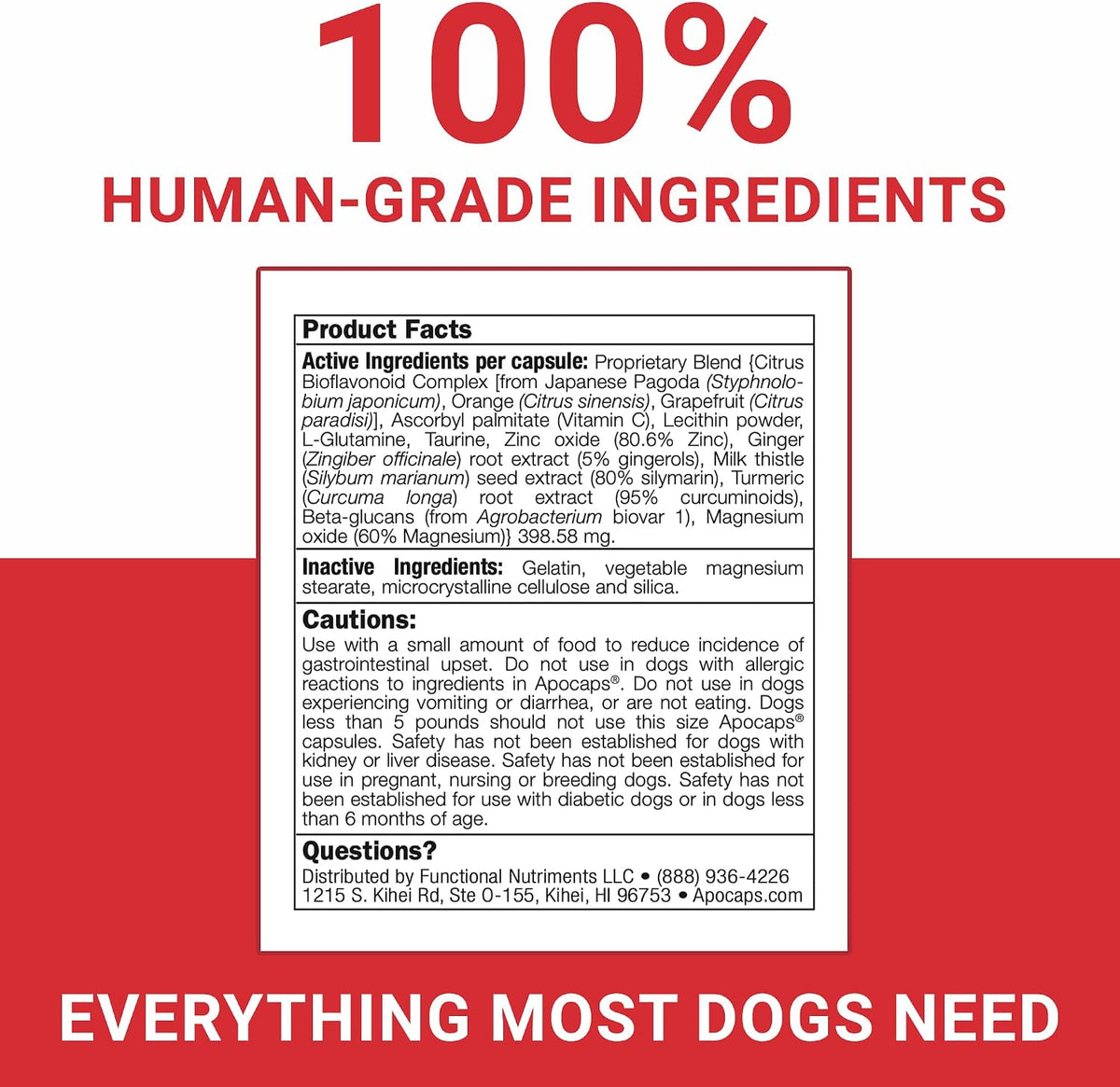 Apocaps CX Vet-Formulated Apoptogen Formula for Dogs - Milk Thistle, Turmeric, Apigenin & Luteolin - Supports Normal Apoptosis, Immune & Liver Function - Senior Dogs - 90 Capsules - görsel 6