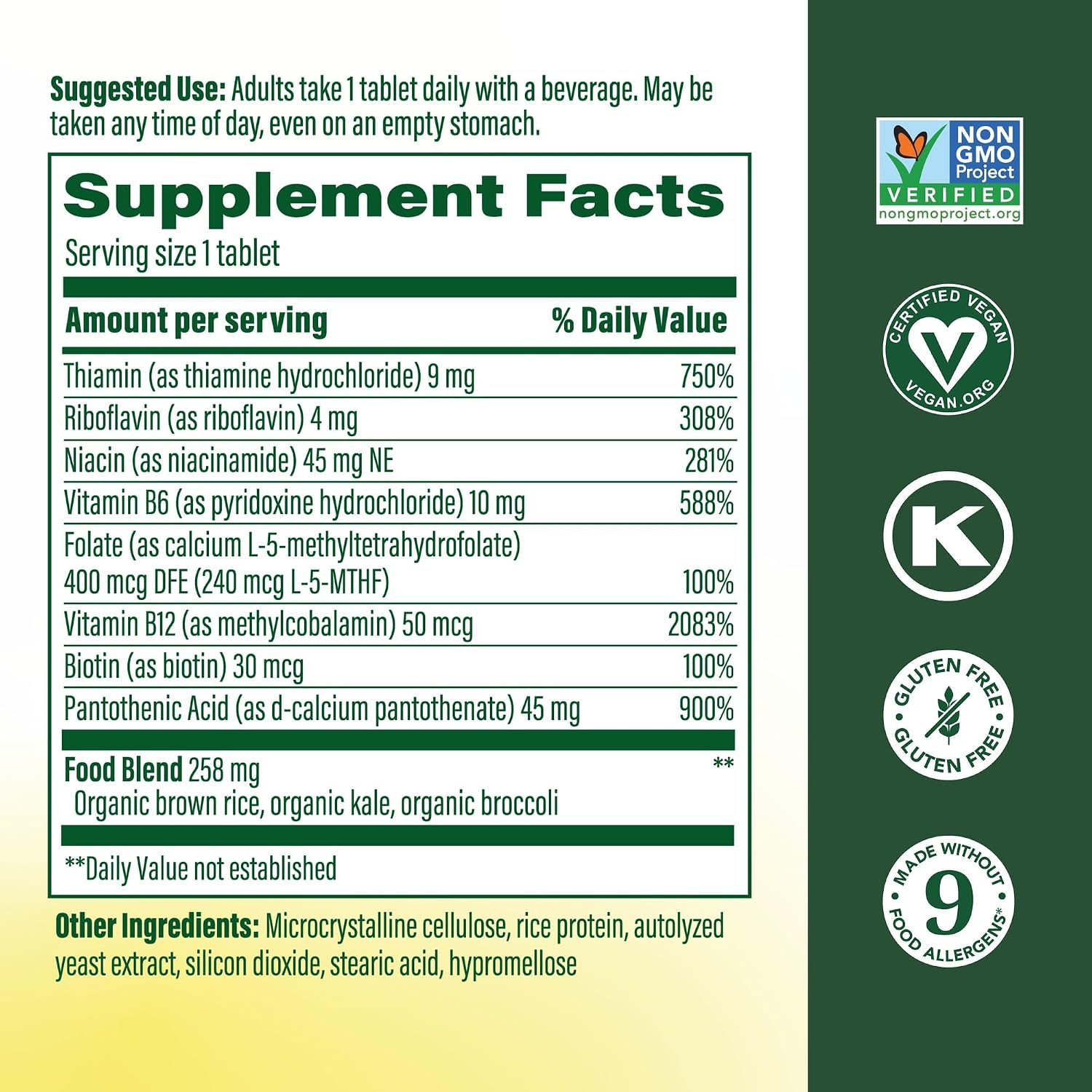 MegaFood Balanced B Complex – Methylated B Vitamins for Energy and Nervous System Support (90 Tablets)