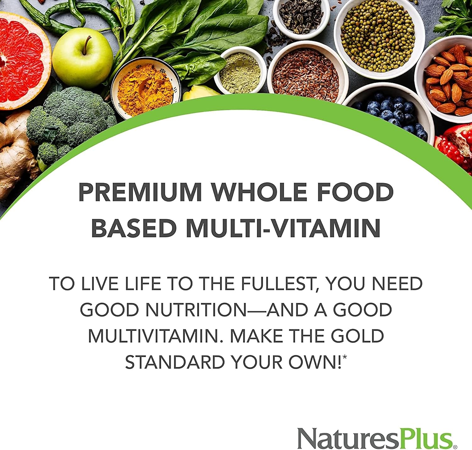 NaturesPlus Source of Life GOLD Multivitamin - 180 Mini-Tablets - With Vitamins D3, B12 & K2 - Blood, Bone & Immune Support - Vegetarian & Gluten Free