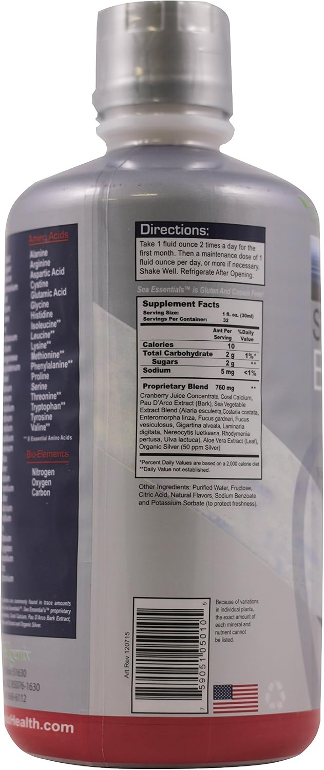 Wellgenix Sea Essentials Liquid Trace Minerals with Coral Calcium, 946 mL