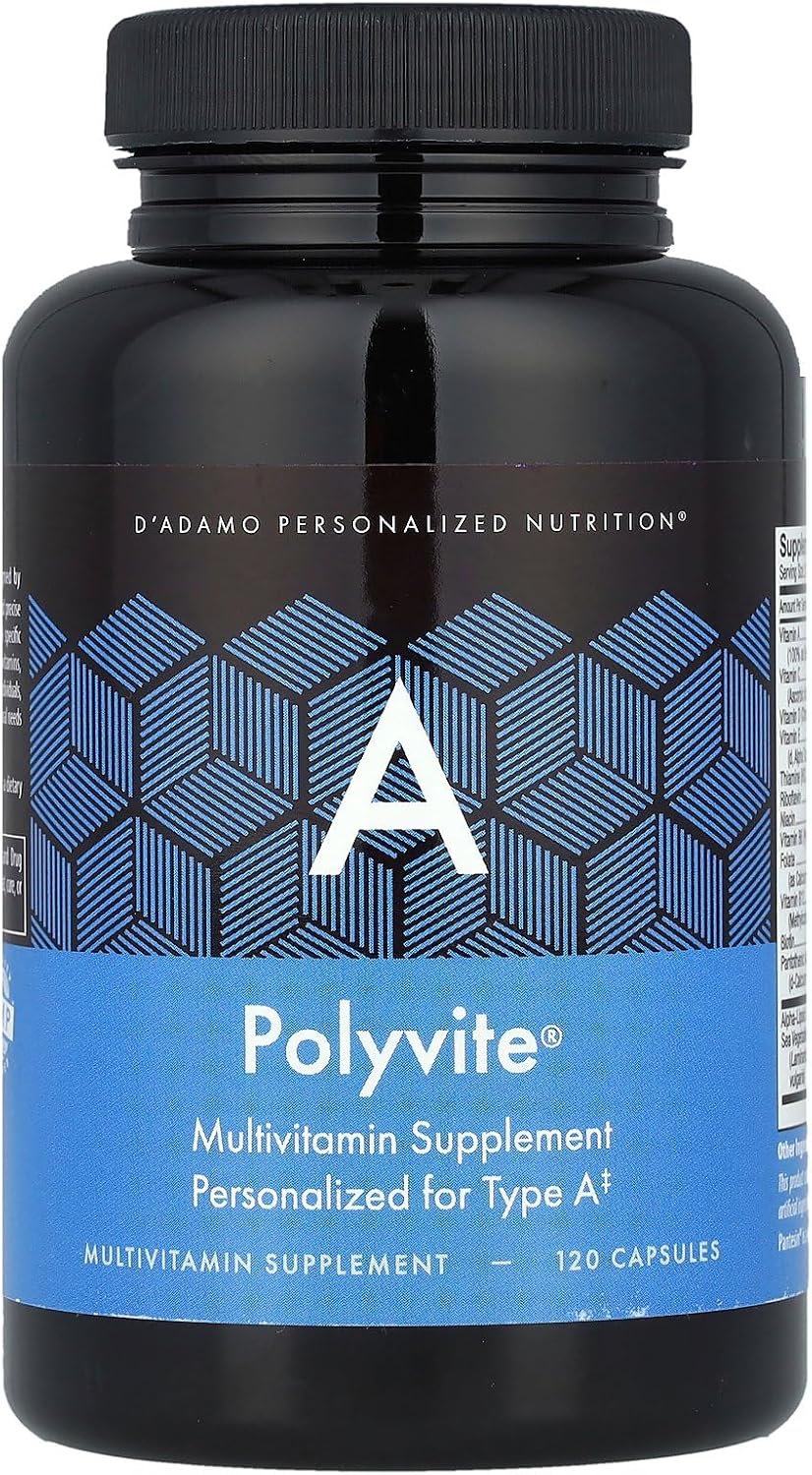 D'Adamo Personalized Nutrition Polyvite A, 120 Capsules