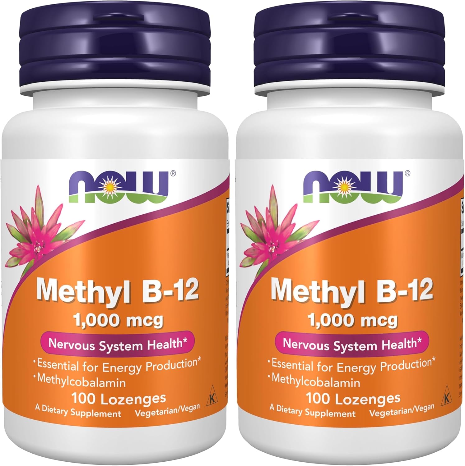 NOW Supplements, Methyl B-12 (Methylcobalamin) 1,000 mcg, Nervous System Health*, 100 Lozenges