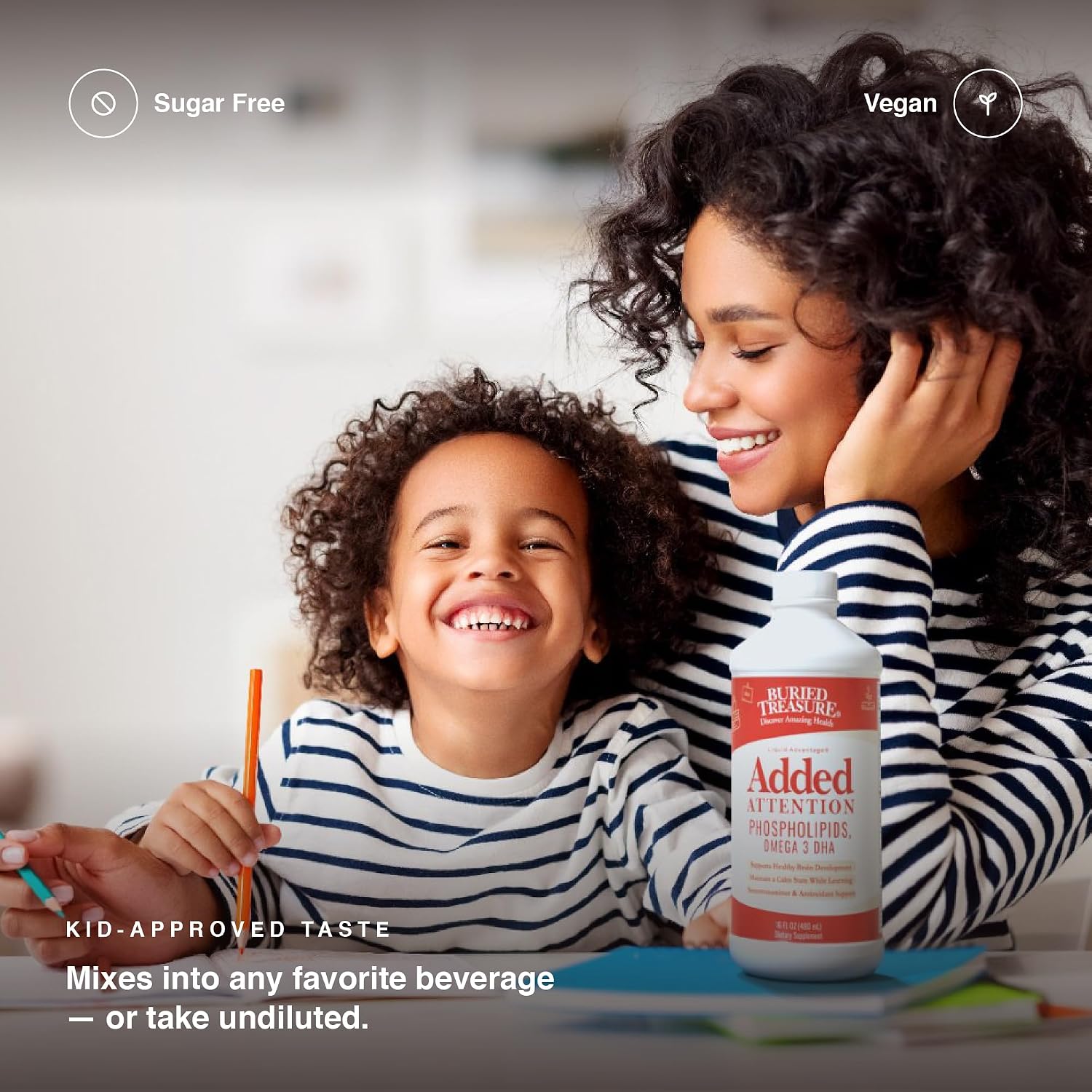 Buried Treasure Added Attention – Children's Learning Support with GABA, DHA, Vitamin B Complex & Herbal Blend