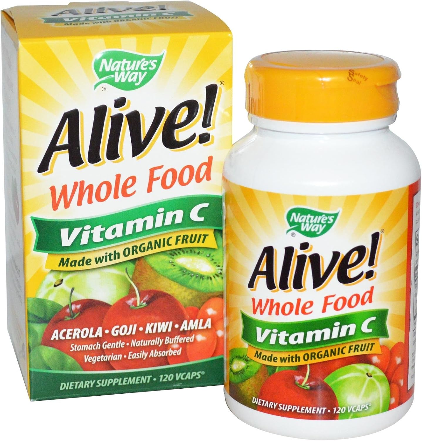 Nature's Way Alive Whole Food Complex with Vitamin C, 120 Vegetarian Capsules