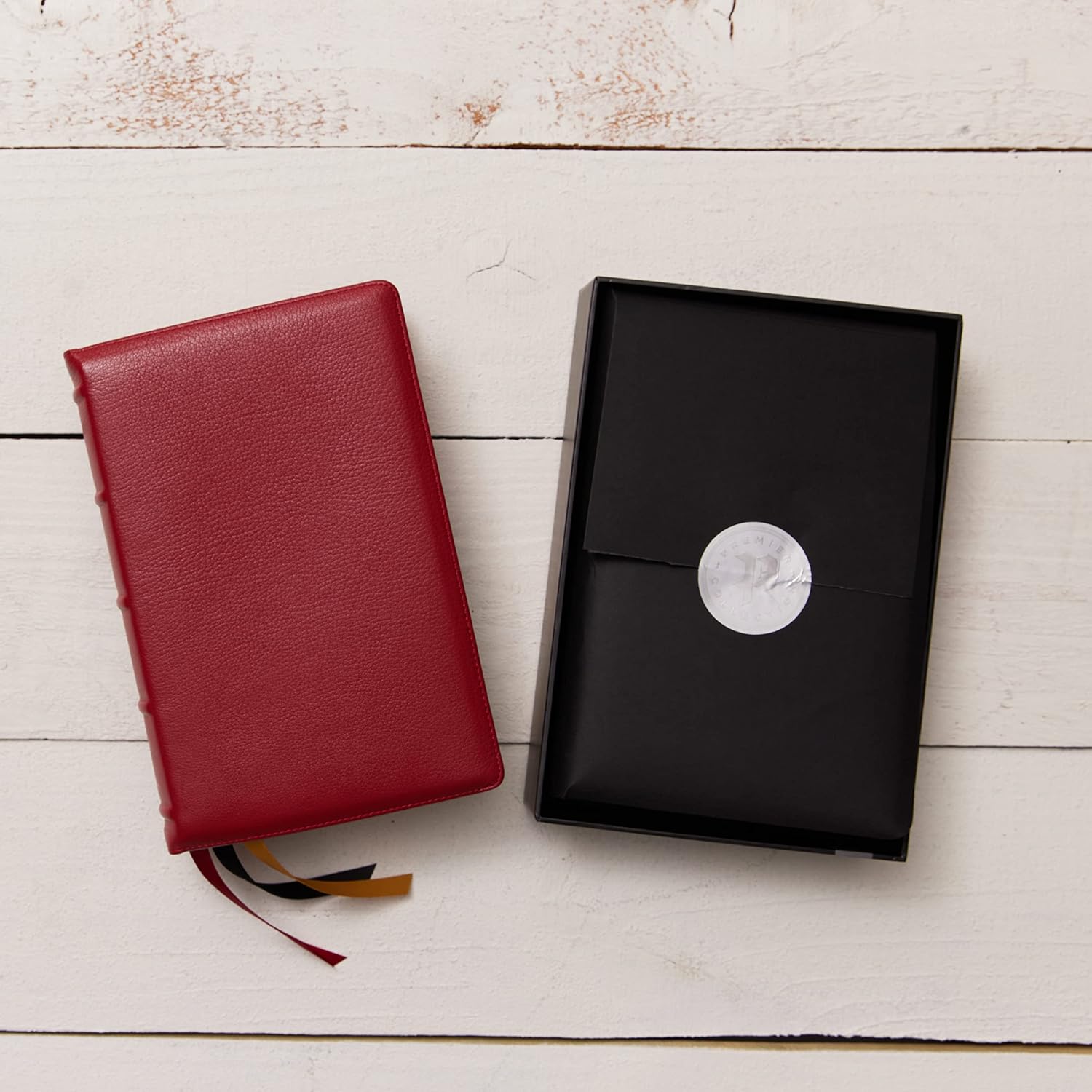 KJV Holy Bible: Large Print Single-Column with 43,000 End-of-Verse Cross References, Red Goatskin Leather, Premier Collection, Personal Size, Thumb Indexed