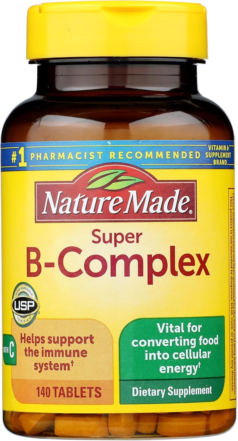 Nature Made Super B-Complex with Vitamin C and Folic Acid, 60 Tablets