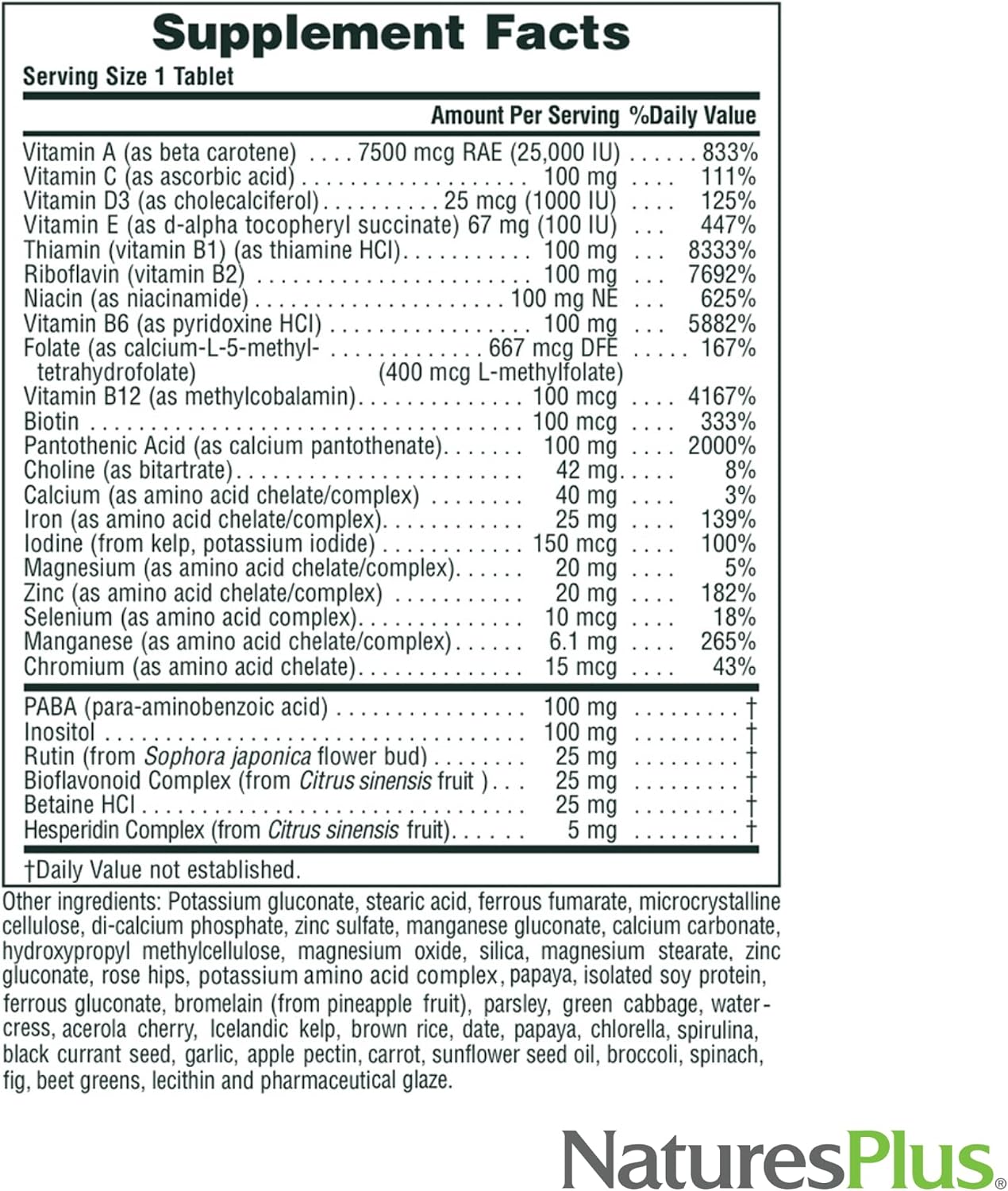 NaturesPlus Ultra II Daily Multivitamin – Sustained Release – 90 Tablets