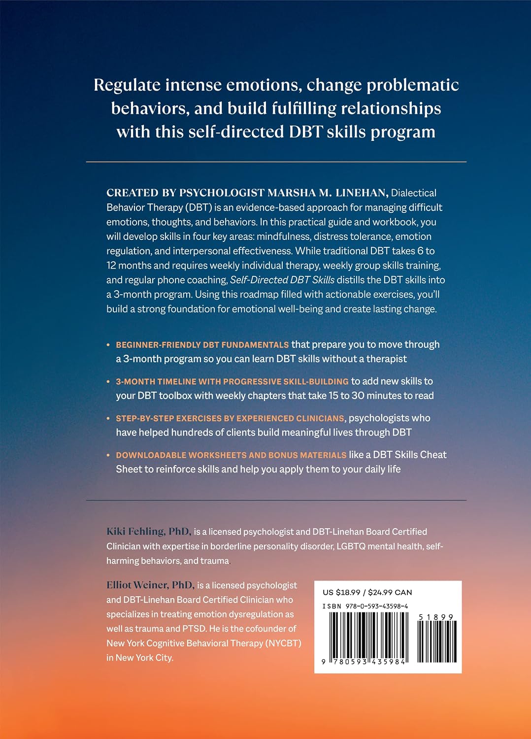 Self-Directed DBT Skills: A 3-Month DBT Workbook to Regulate Intense Emotions and Create Lasting Change with Dialectical Behaviour Therapy