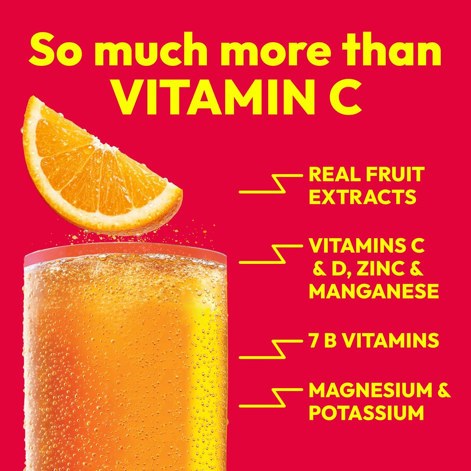 Emergen-C 1000mg Vitamin C Immune Health Powder Super Orange 10 Count includes Zinc, Manganese, 7 B Vitamins and Electrolytes