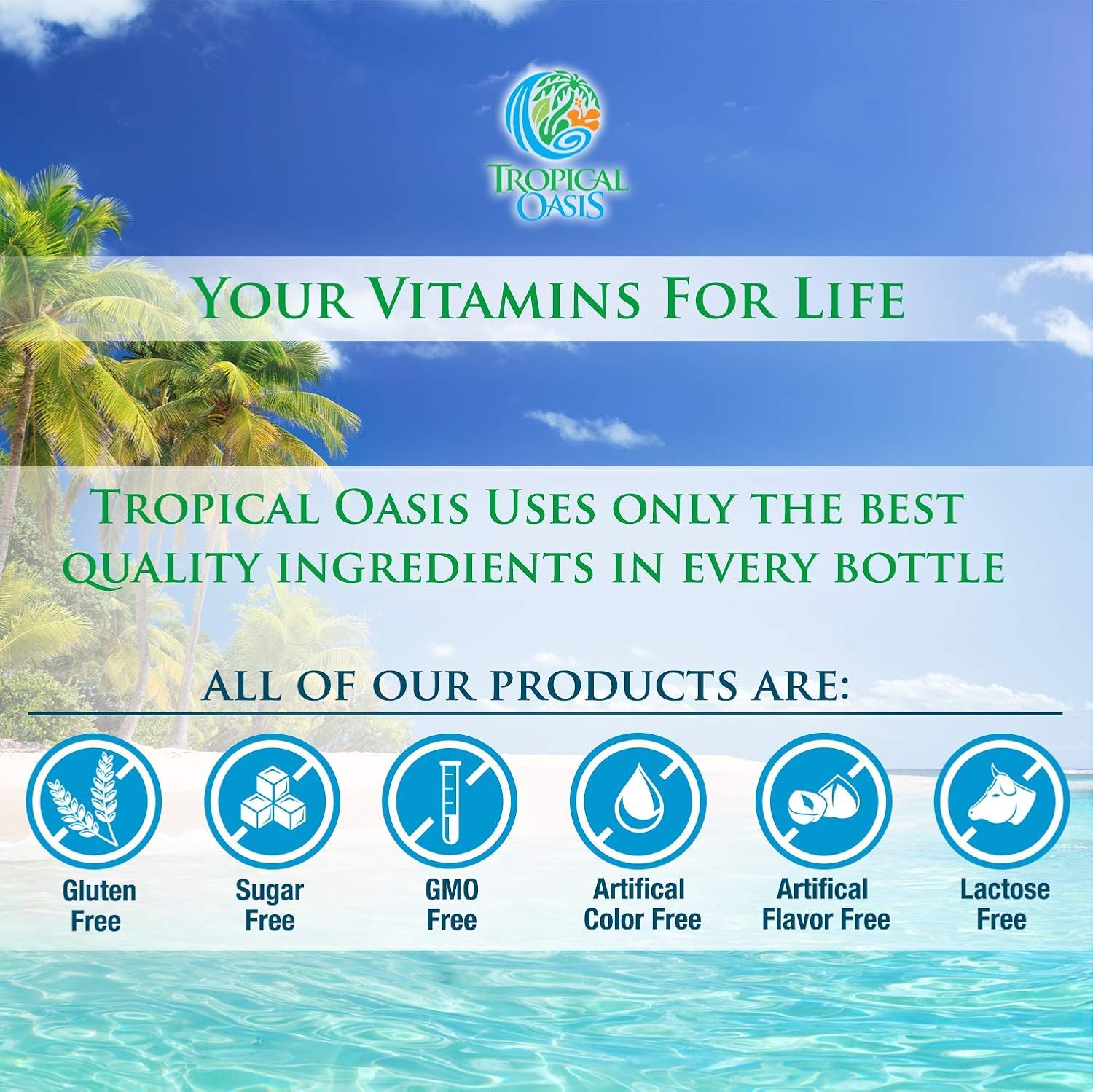 Tropical Oasis Mega Plus Liquid Multivitamin & Mineral Supplement – 946 ml