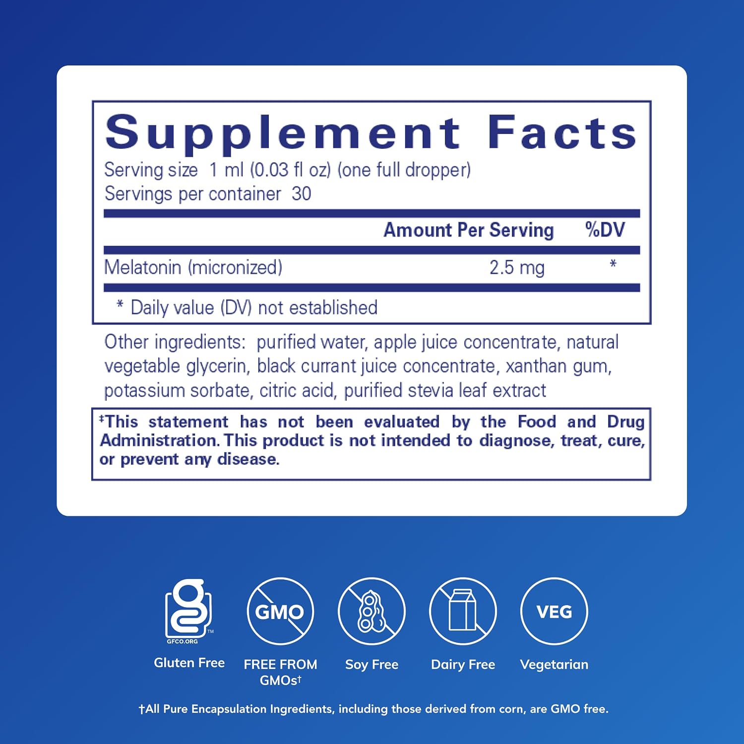 Pure Encapsulations Melatonin Liquid | Hypoallergenic Sleep Support | 30 mL