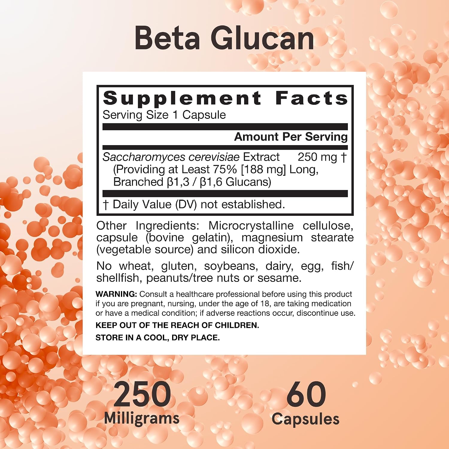 Jarrow Formulas Beta Glucan – Immune Health Supplement (60 Capsules)