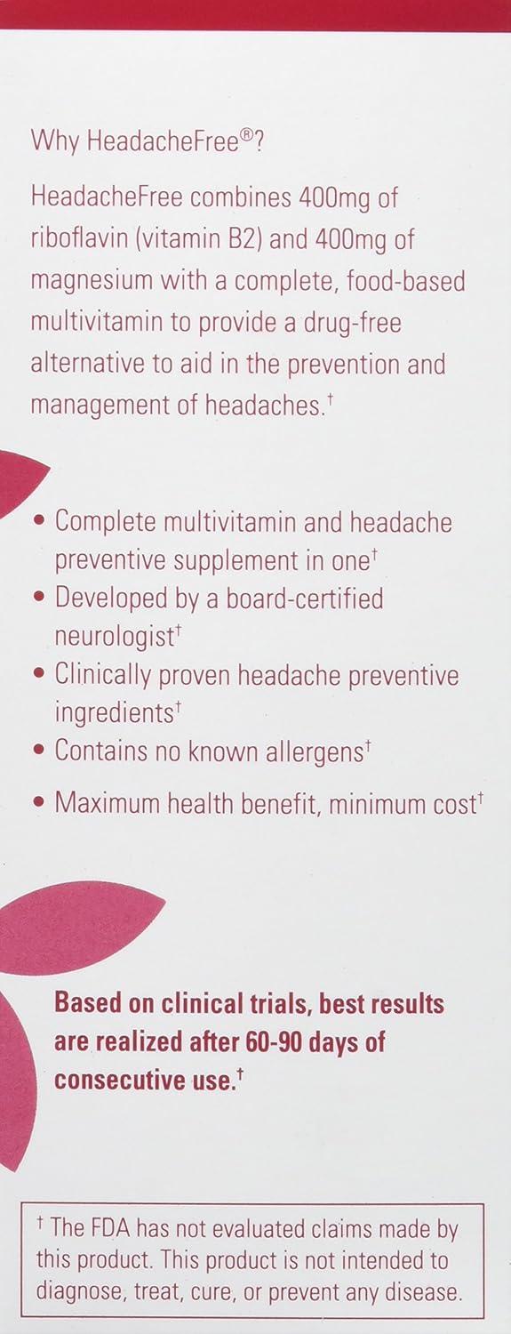 HeadacheFree Complete Multivitamin - 60 Tablets