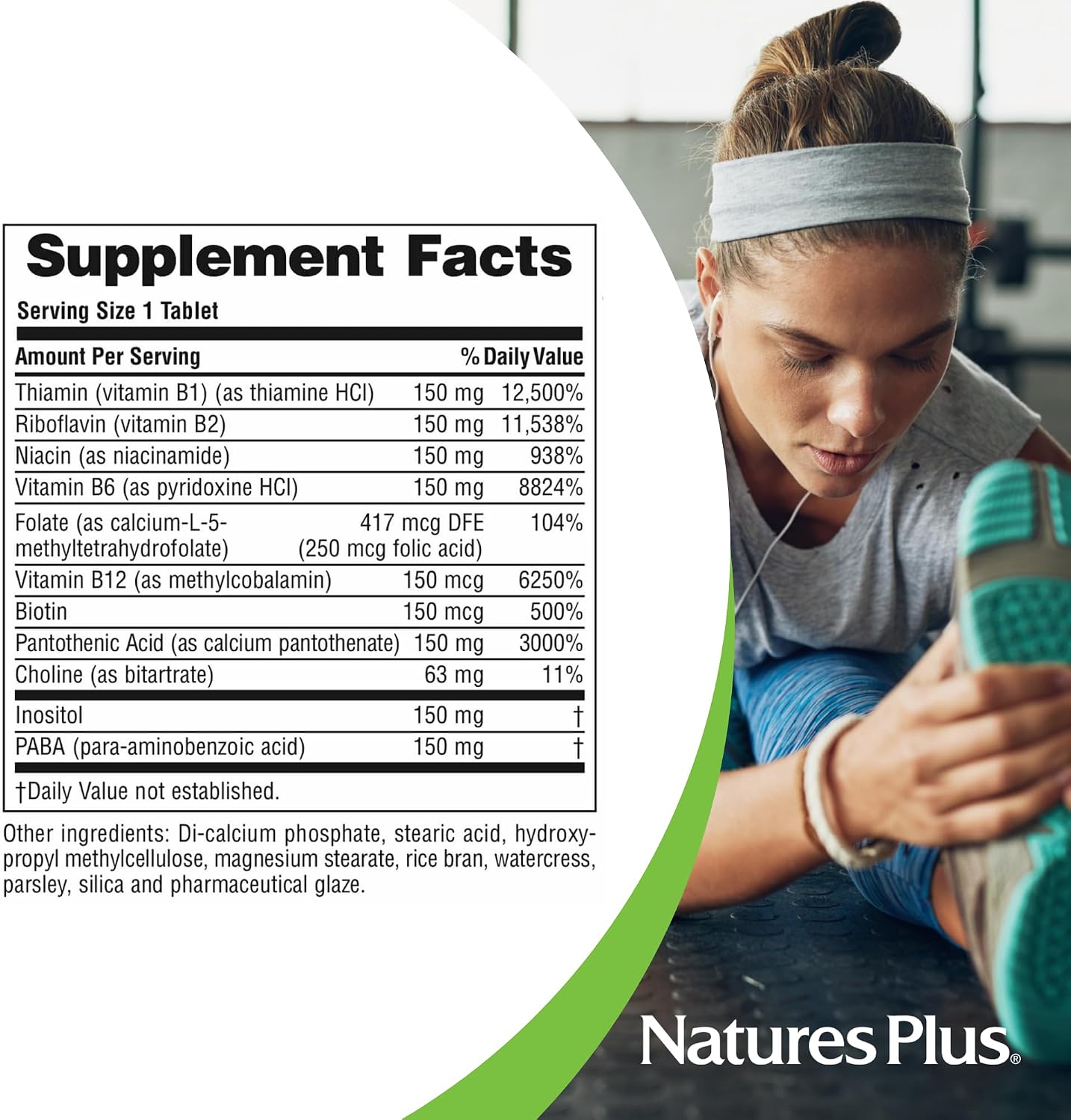 NaturesPlus Mega B-150 Complex - 90 Sustained Release Vegetarian Tablets - Maximum Potency B Complex Supplement - Canada