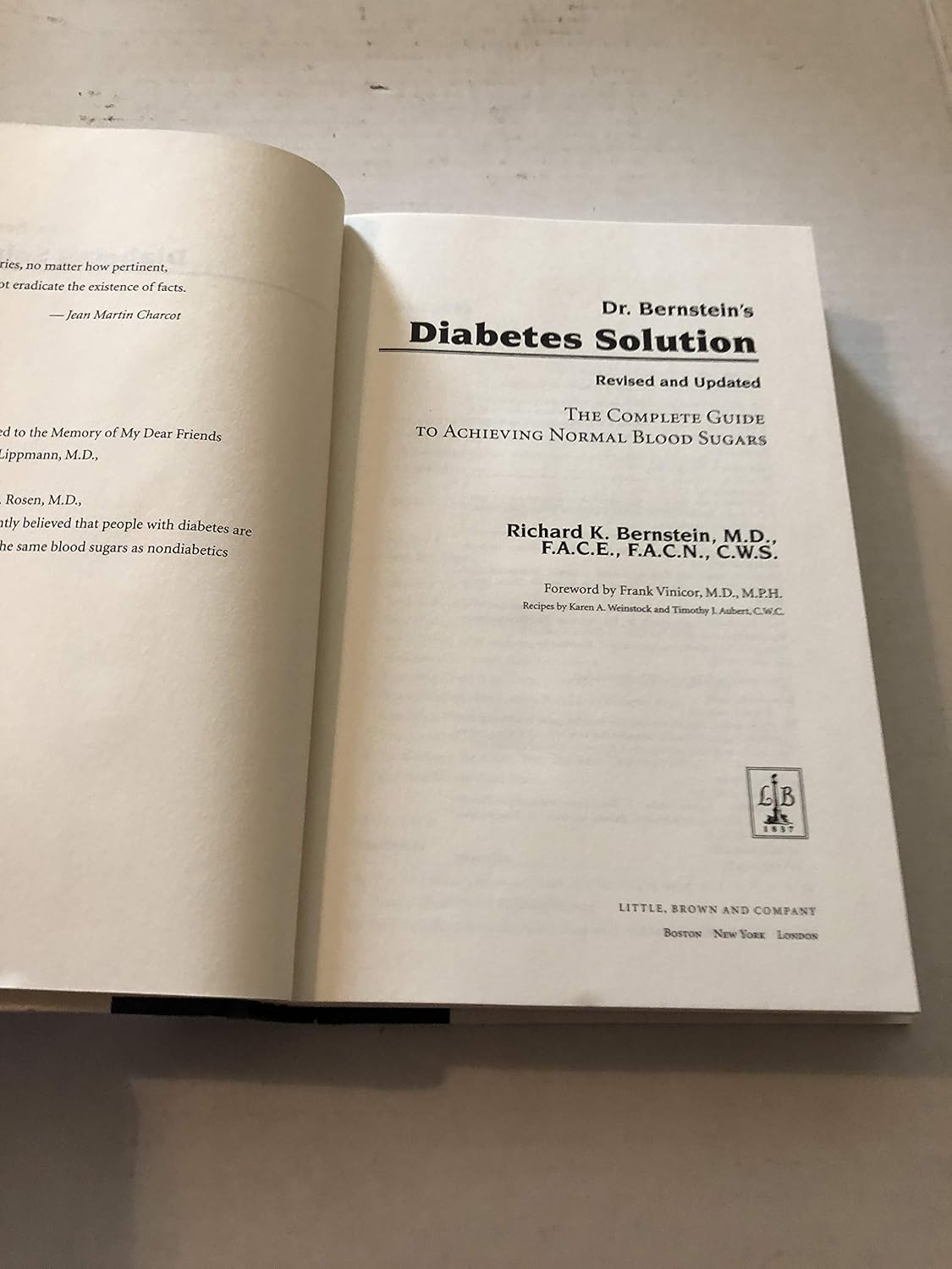 Dr. Bernstein's Diabetes Solution: The Complete Guide to Achieving Normal Blood Sugars – Revised & Updated