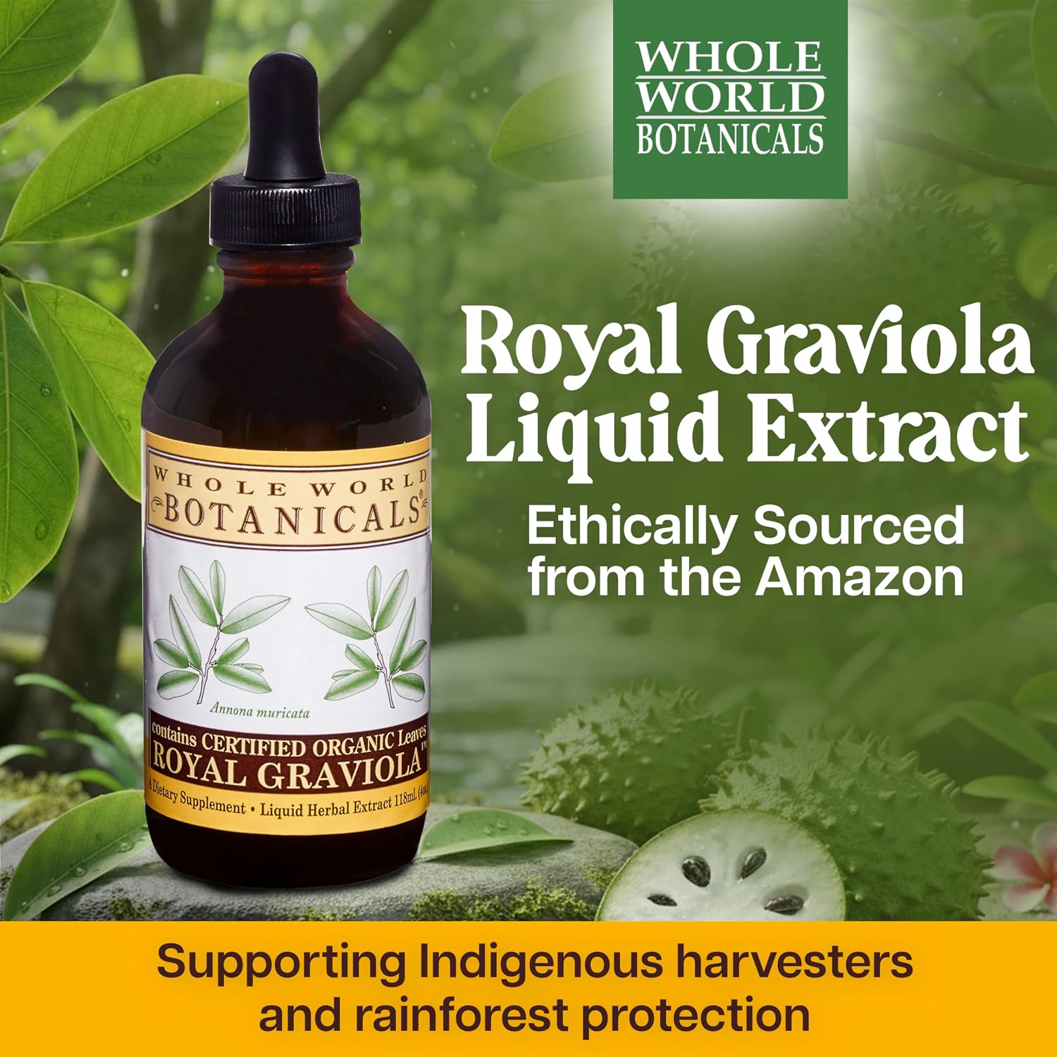 Royal Graviola (Soursop) – Herbal Supplement – Liquid Extract 4 fl oz (118 mL)