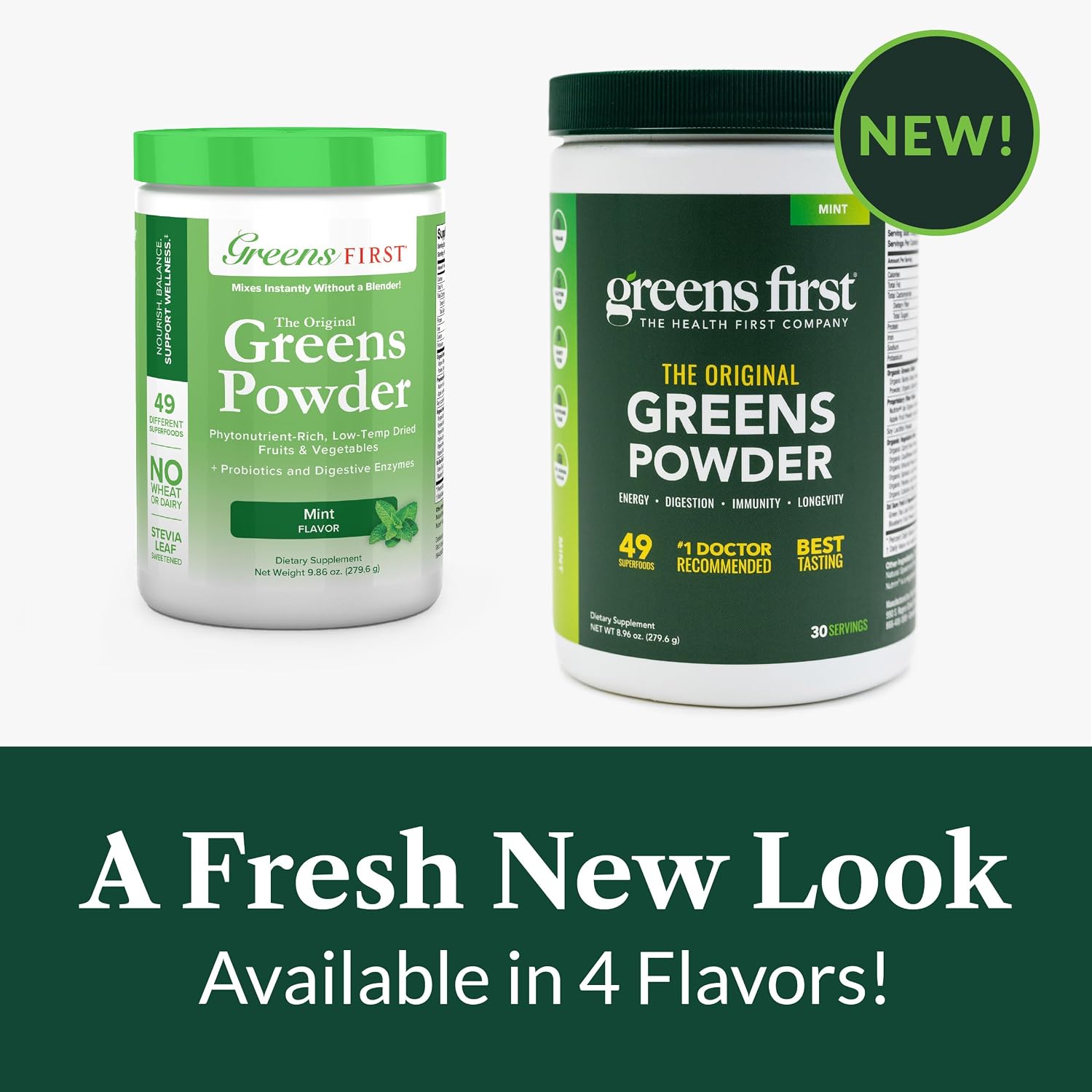 Greens First The Original Greens Powder – Mint, 30 Servings