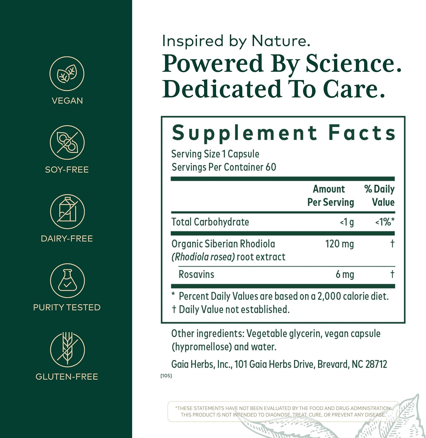 Gaia Herbs PRO Rhodiola Root Extract – Adaptogen for Energy & Stress Support – 60 Phyto-Caps
