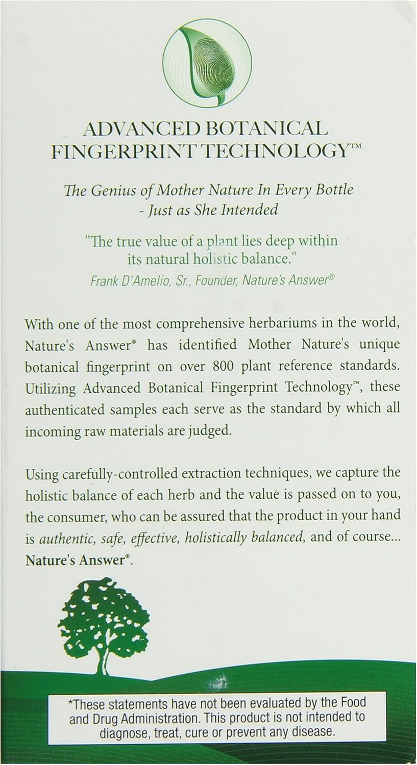 Nature's Answer Liver Support - Herbal Combination with Milk Thistle & Dandelion, 1500 mg, 90 Capsules