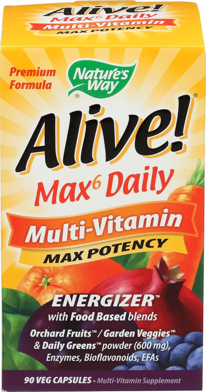 Nature's Way Alive! Max 6 Daily Multivitamin - 90 Veg Capsules
