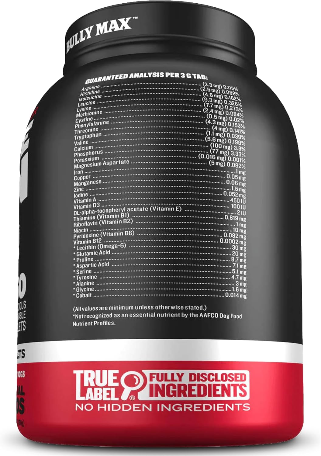 Bully Max 2-in-1 Muscle Builder Chewable Tablets for Dogs - Multivitamin with ZMA