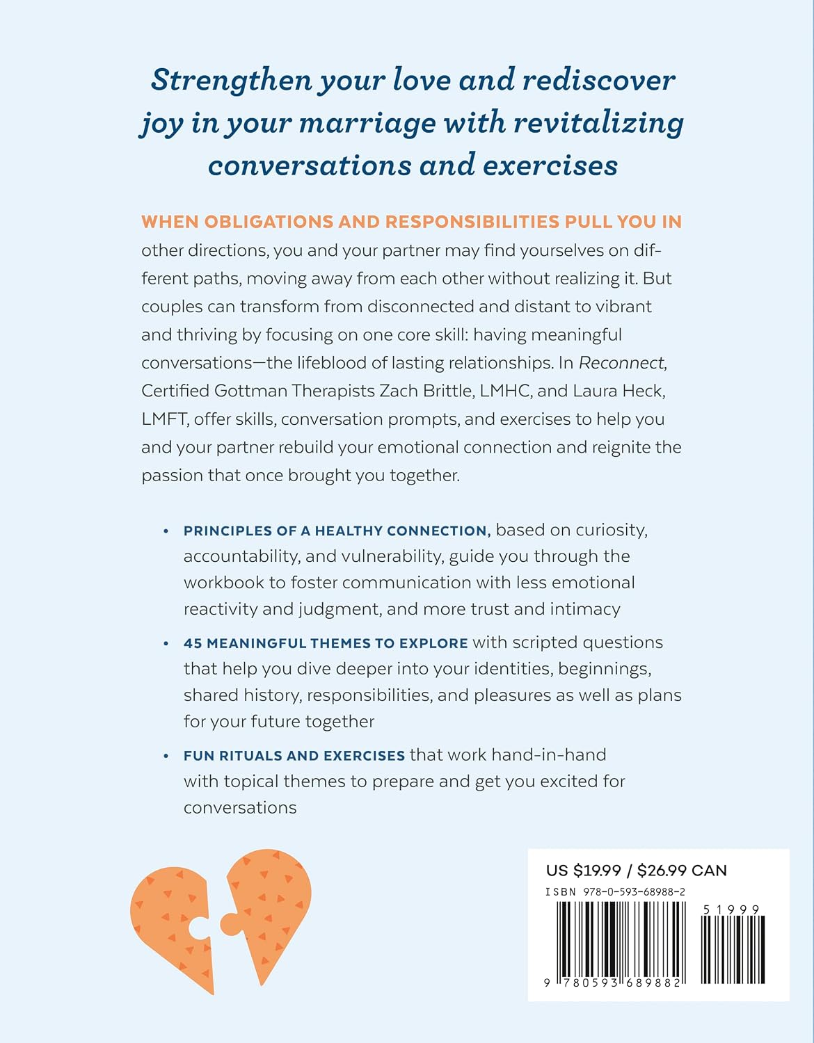Reconnect: A Marriage Counselling Workbook: Guided Conversations & Exercises for a Long-Lasting Relationship