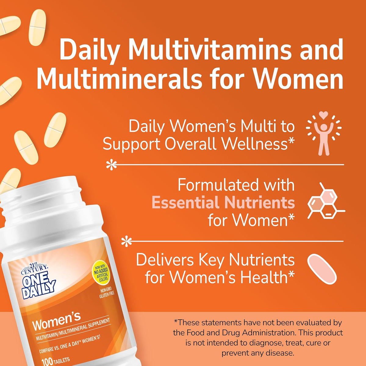 21st Century One Daily Women's Tablets, 100 Count - görsel 2